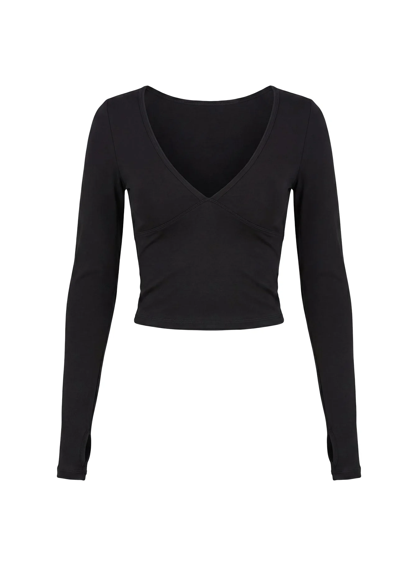 New Horizons Long Sleeve V Neck Top Black - Image 10