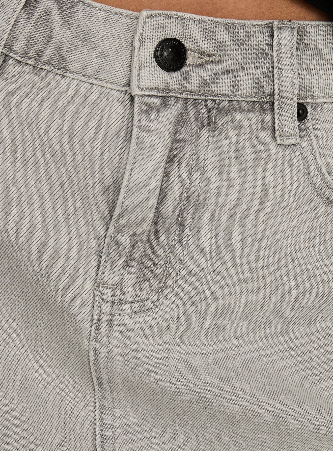 Nicolina Low Rise Denim Mini Skirt Washed Grey - Image 5