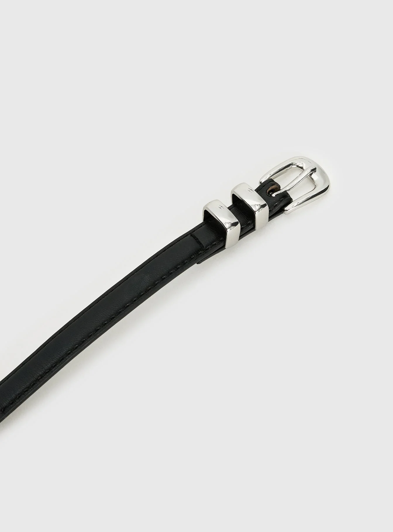 Night Changes Micro Faux Leather Belt Black - Image 3