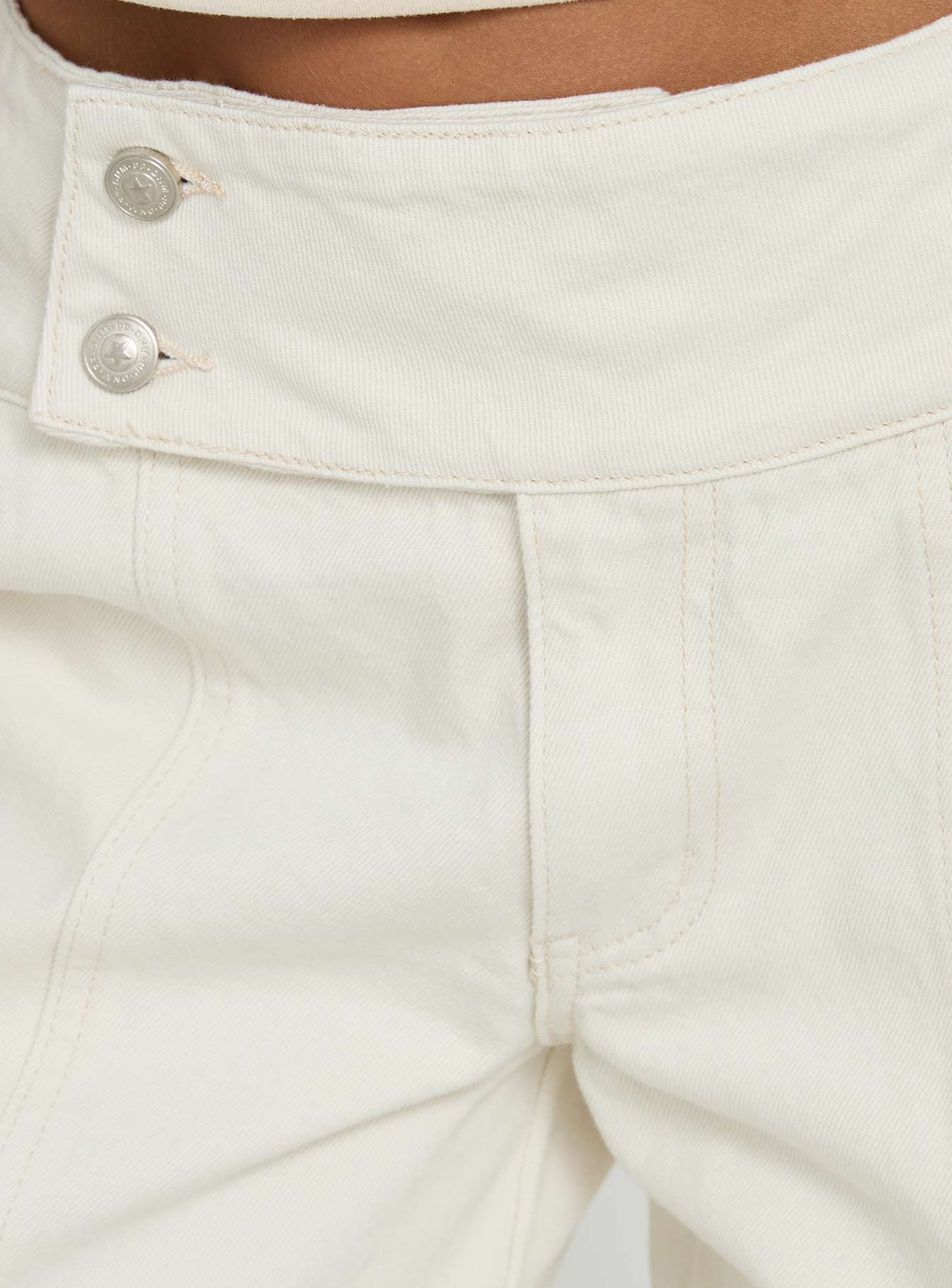 Nikoletta Foldover Jeans Cream / Polka - Image 7