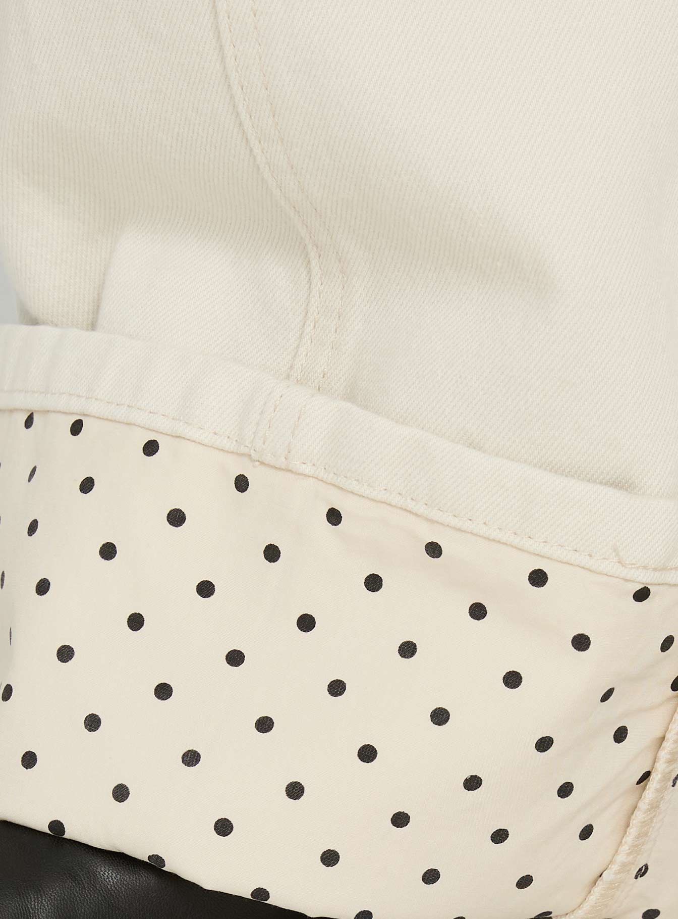Nikoletta Foldover Jeans Cream / Polka - Image 8