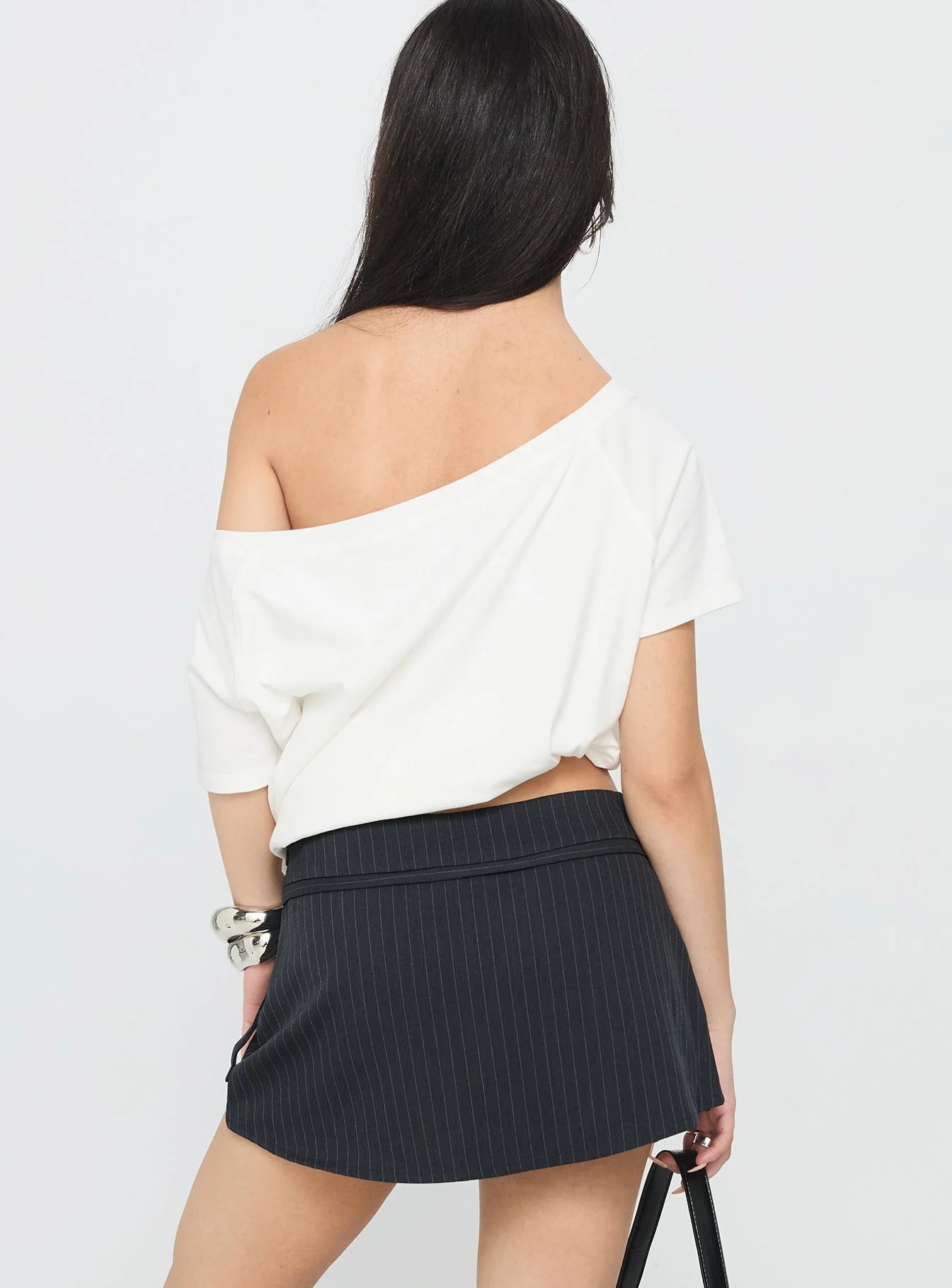 No Angel Wrap Skort Grey Pinstripe - Image 4