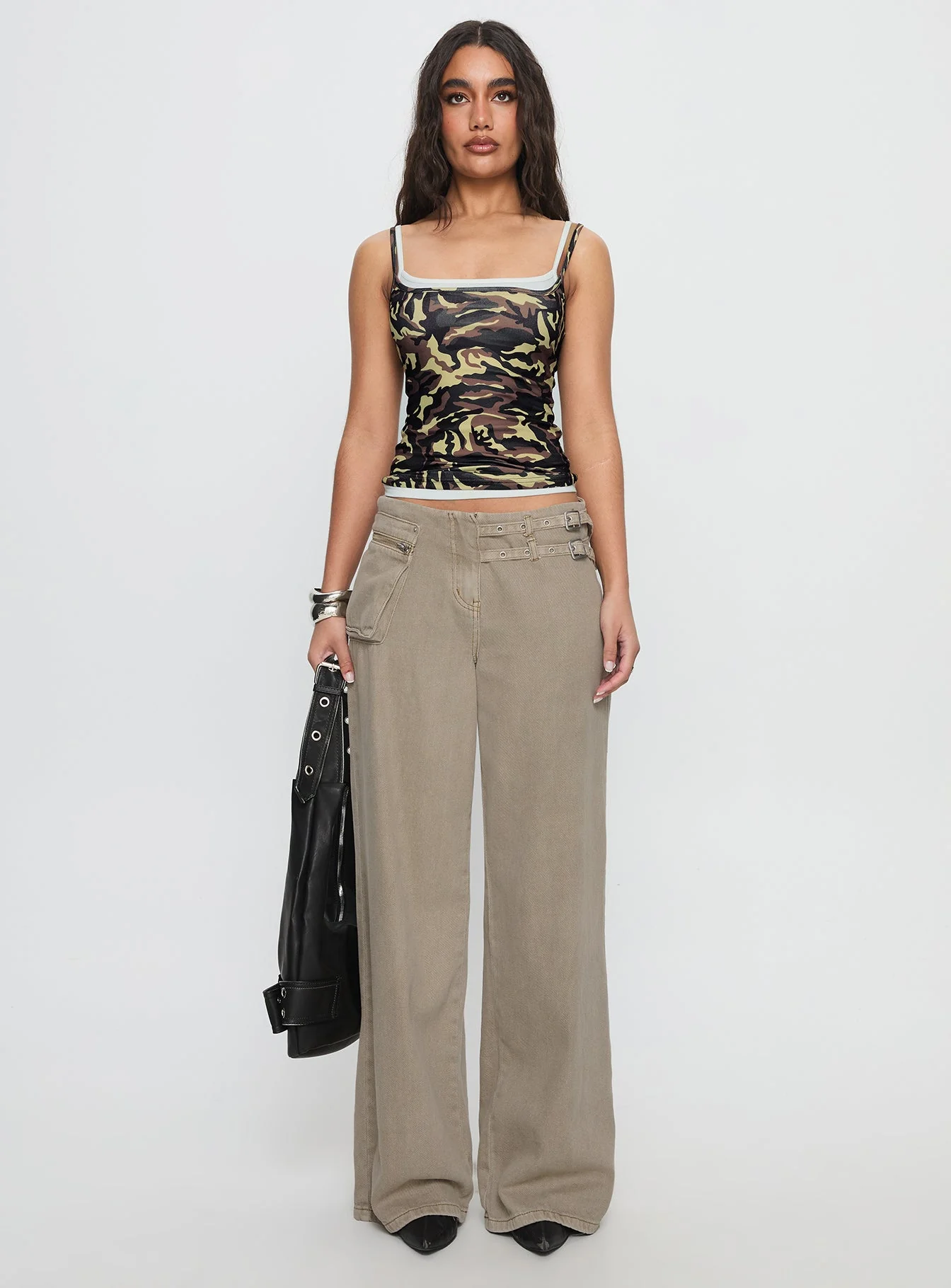 No Rules Layered Cami Top Camouflage - Image 7