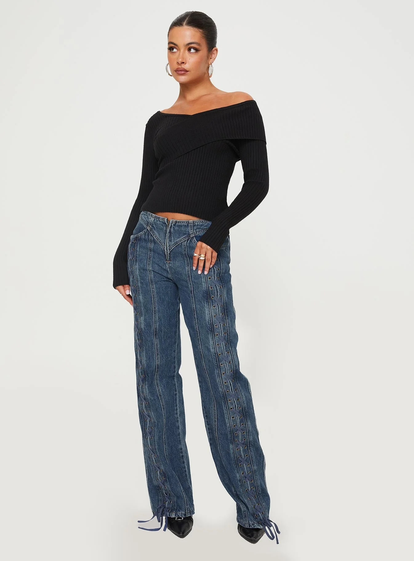 Nolia Long Sleeve Top Black - Image 3