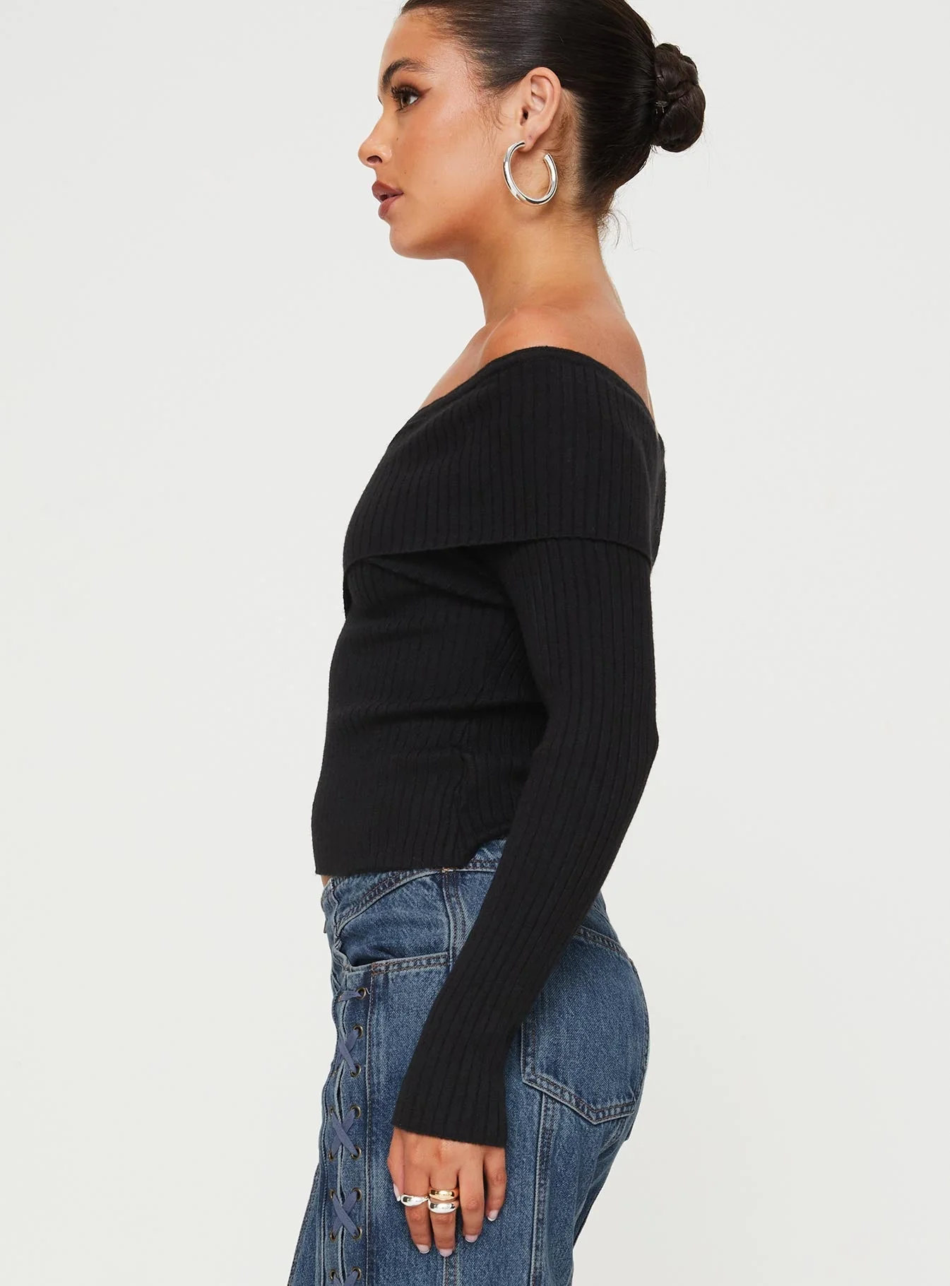 Nolia Long Sleeve Top Black - Image 4