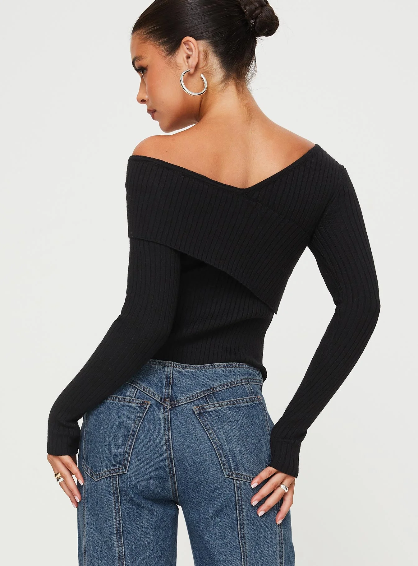 Nolia Long Sleeve Top Black - Image 5