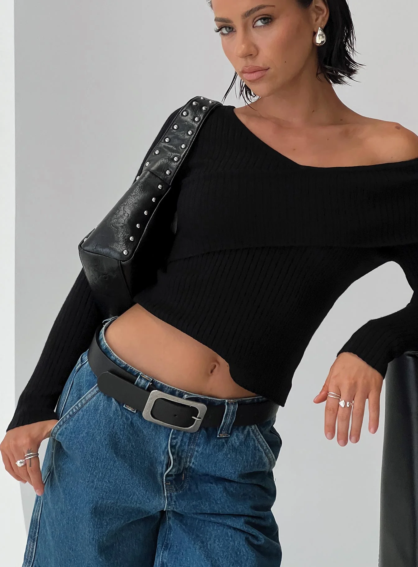 Nolia Long Sleeve Top Black - Image 7