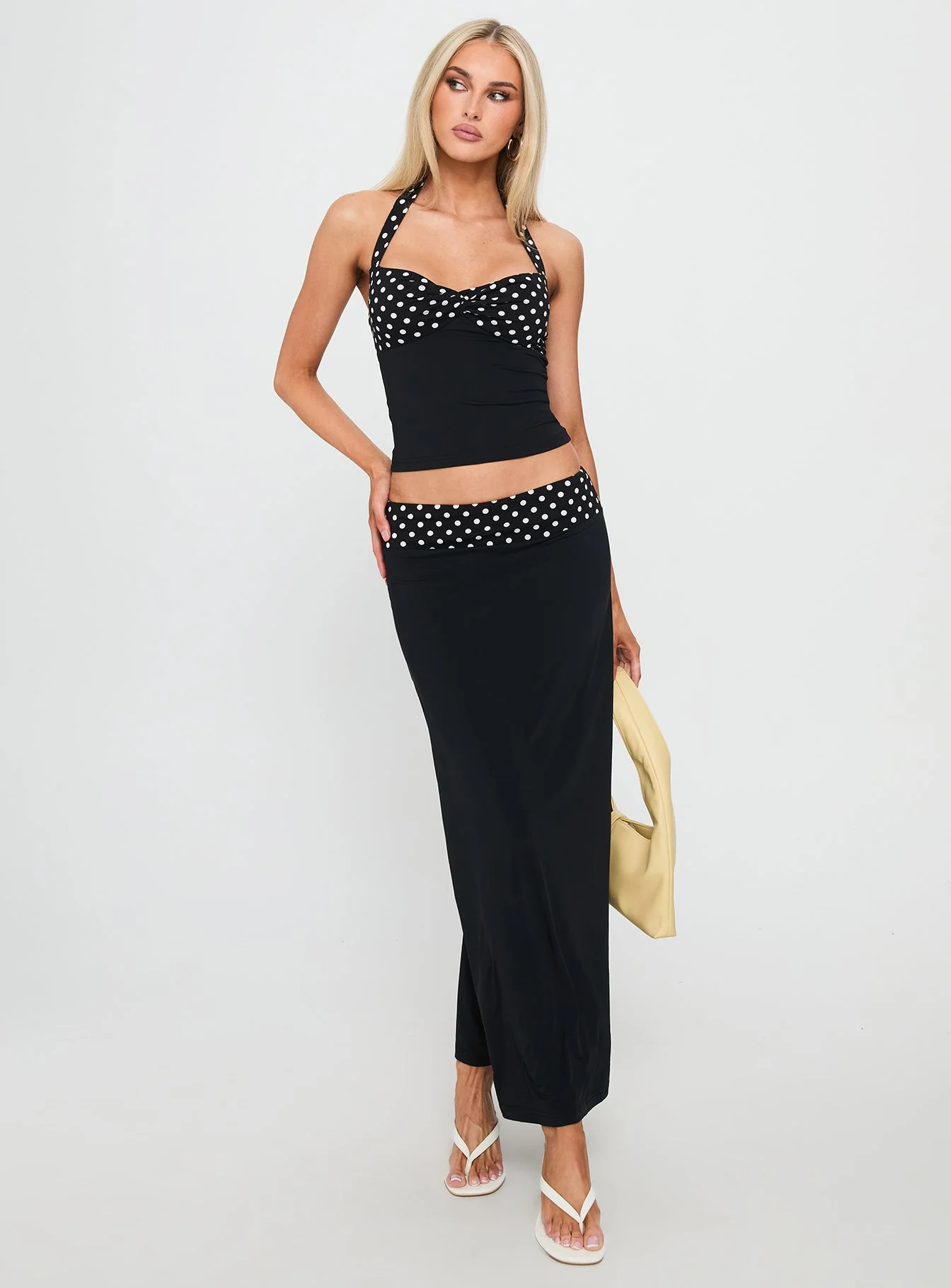 Norelle Halter Set Black Polka Dot - Image 2