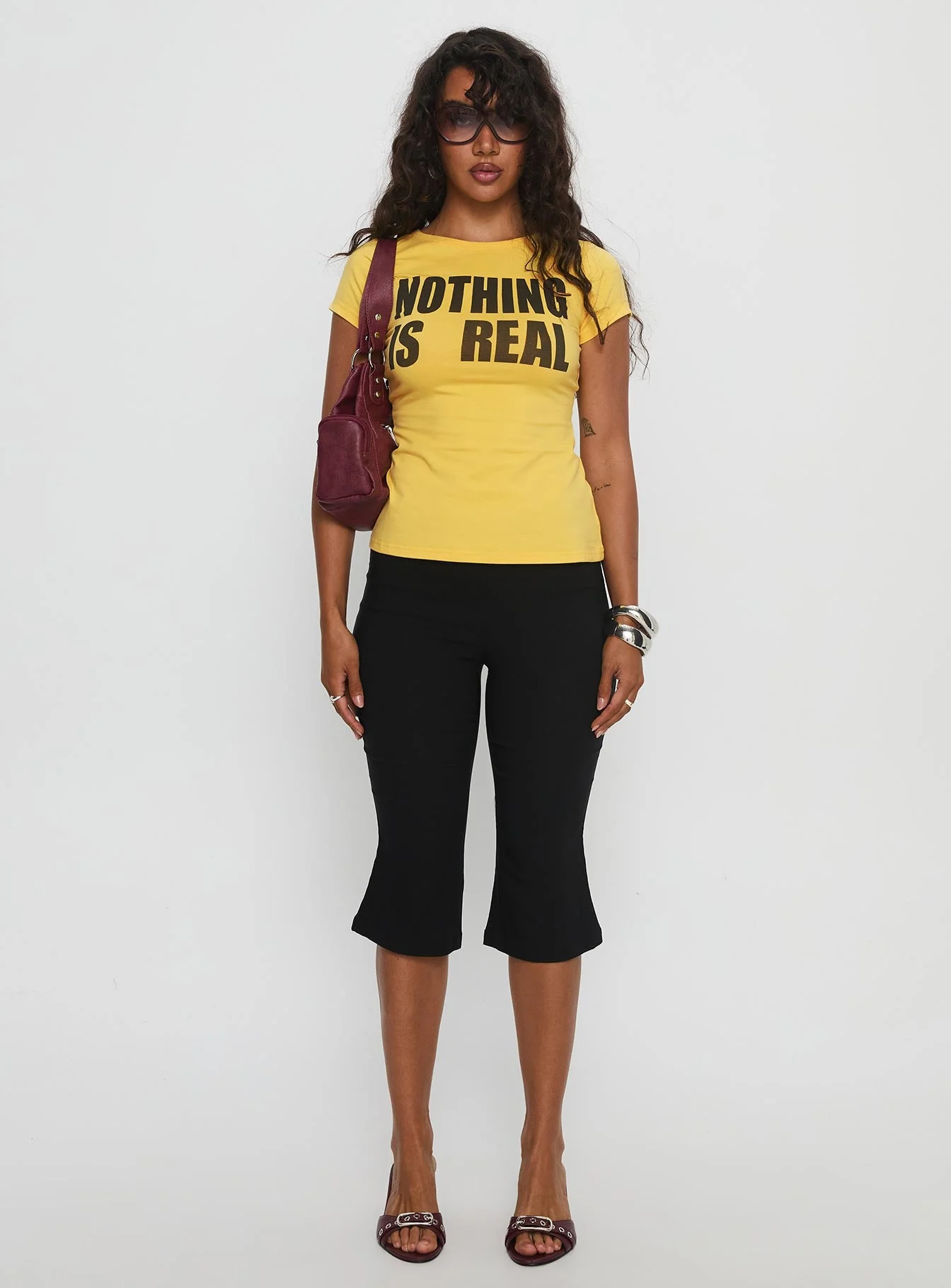 Nothing Is Real Graphic Top Yellow / Black - Image 7