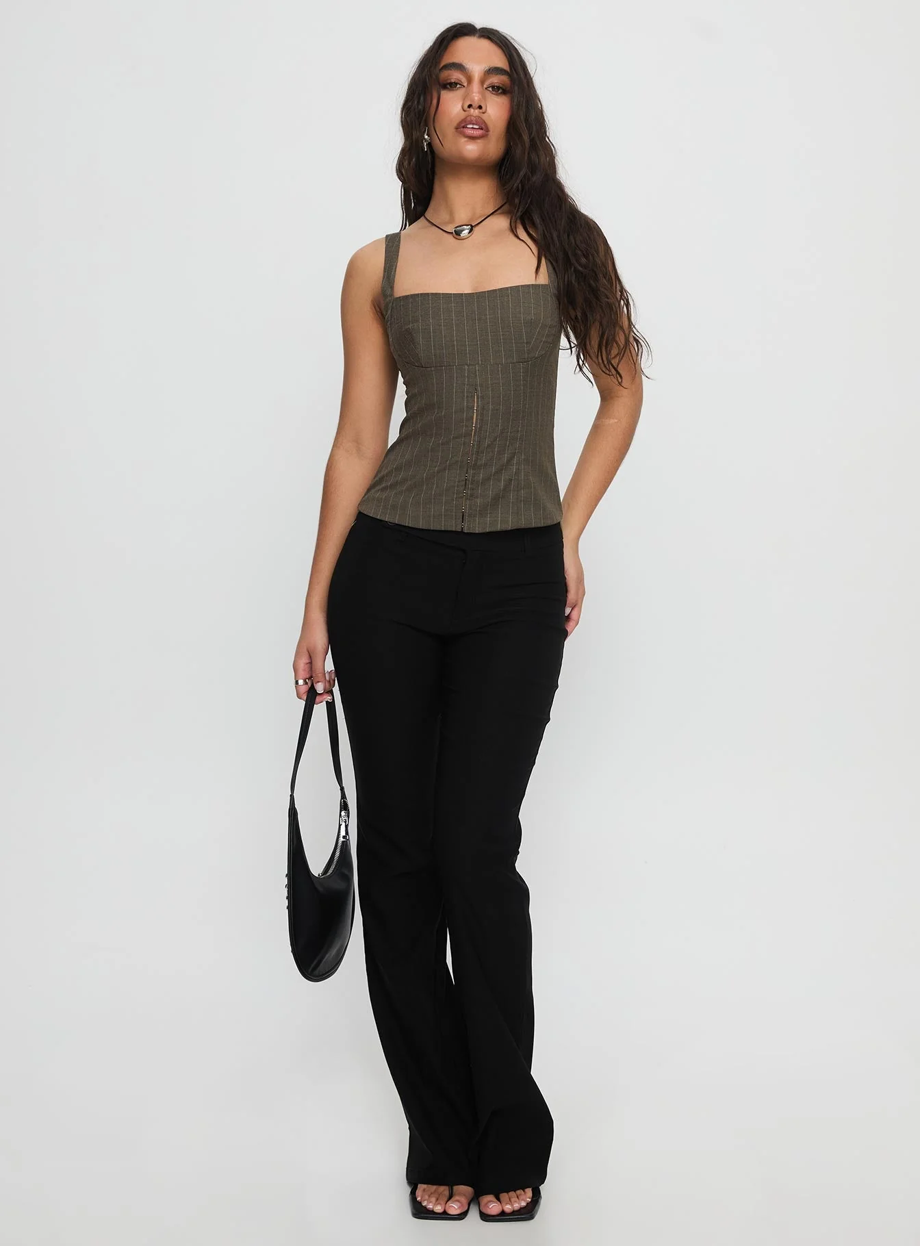 Nylen Tailored Suiting Top Brown Pinstripe - Image 3
