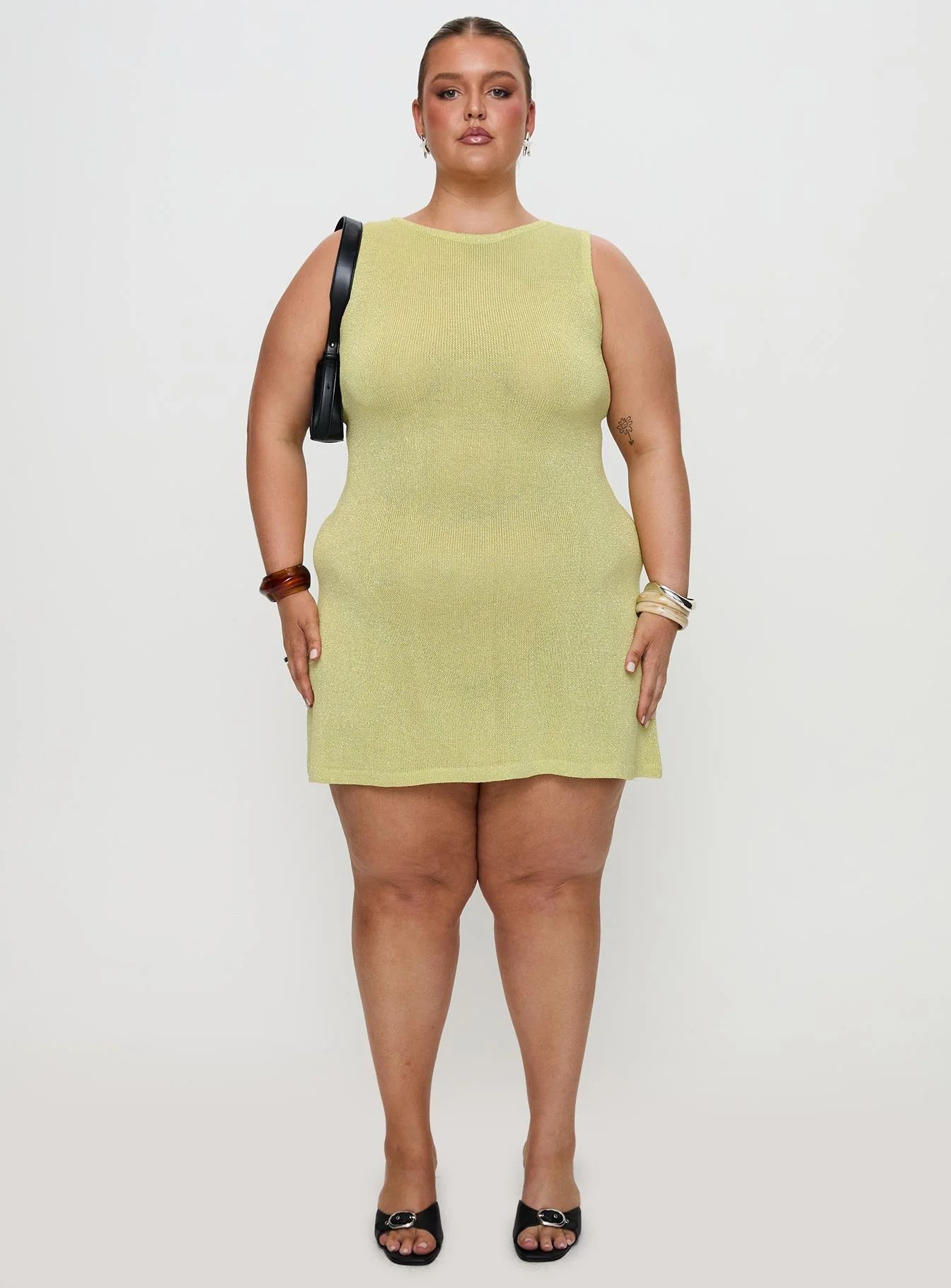 Oceana Mini Dress Green Curve - Image 7