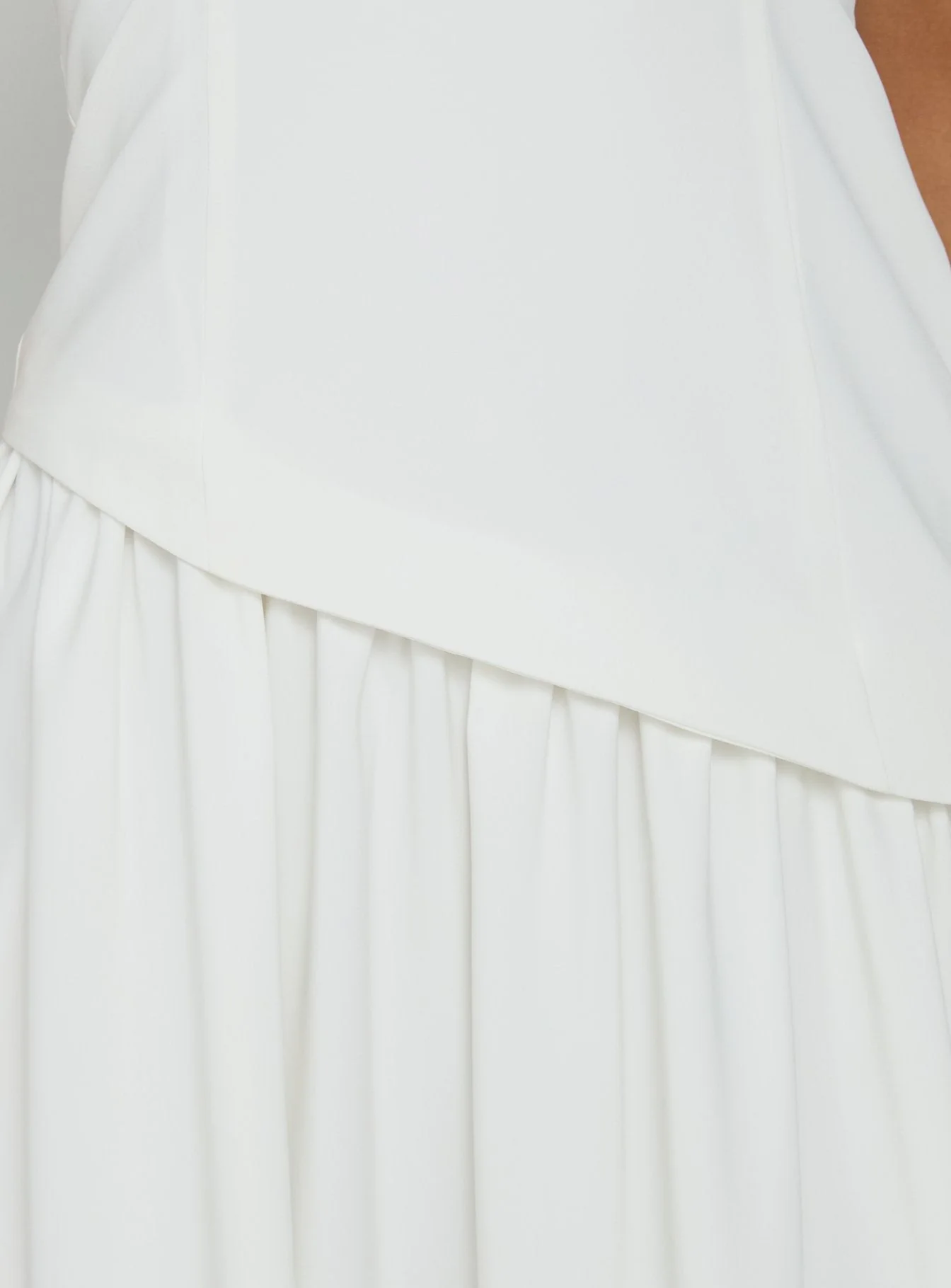 Odela Strapless Drop Waist Maxi Dress White - Image 7