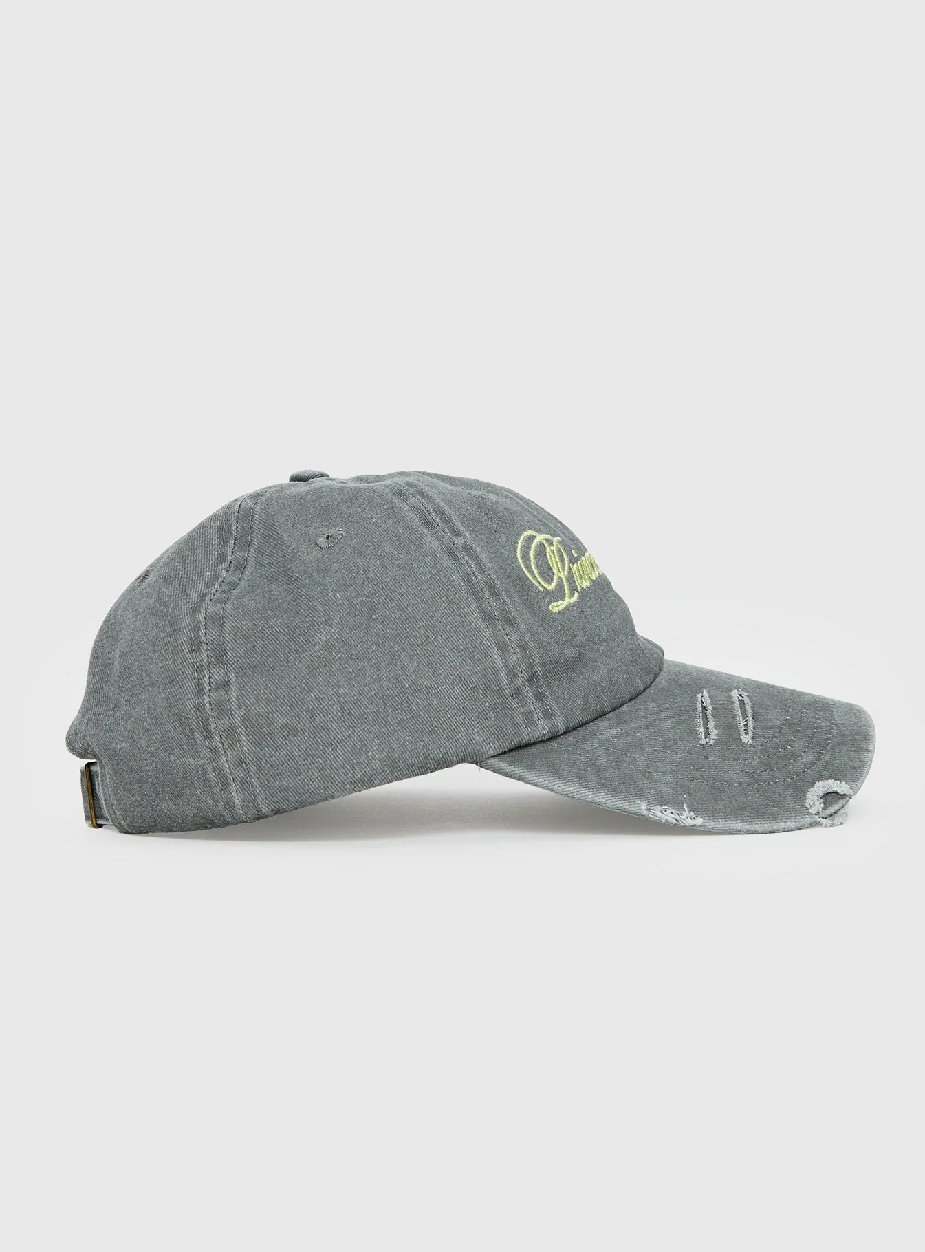 Off Duty Distressed Cap Grey / Yellow - Image 3