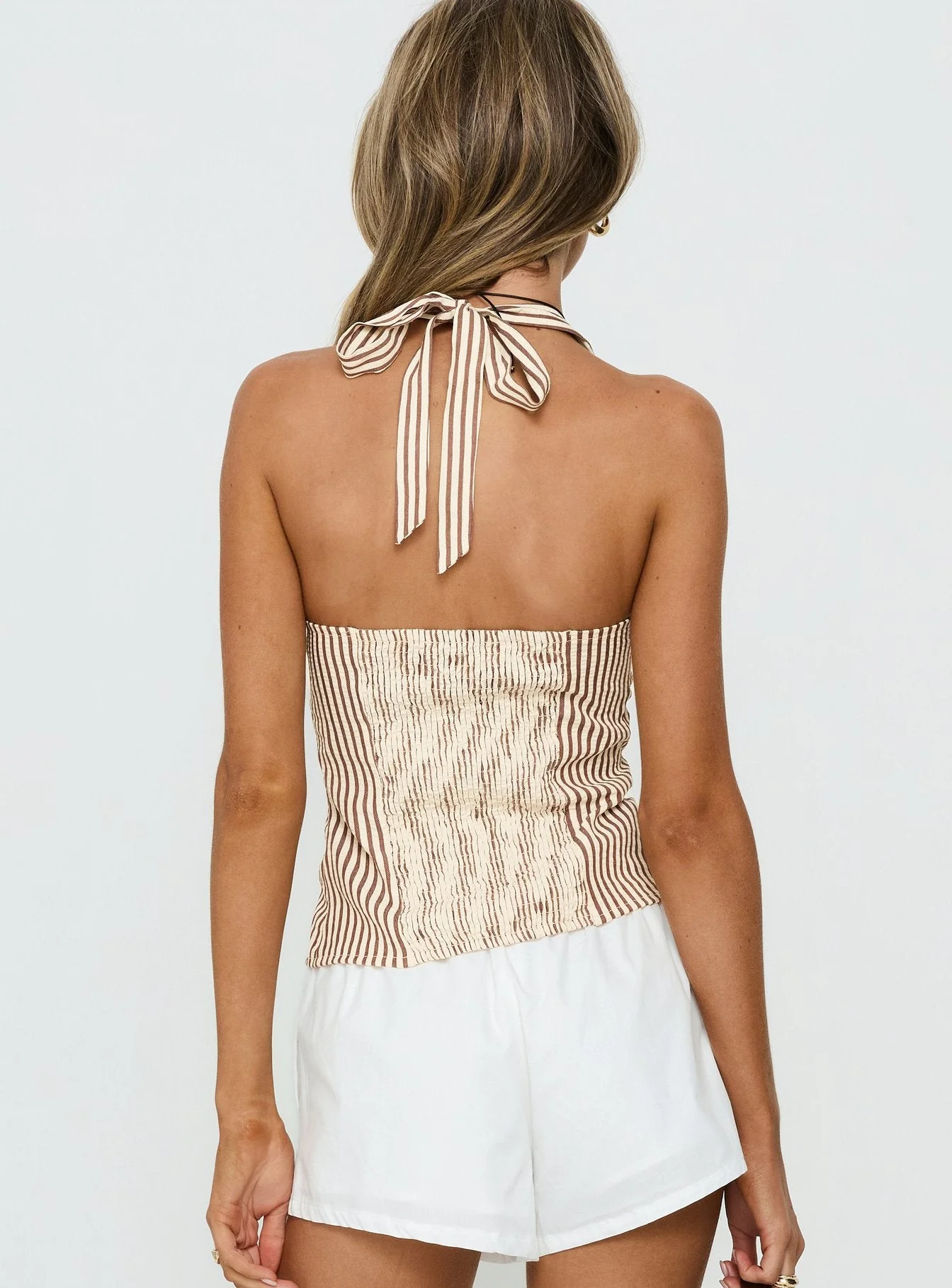 Old Friend Halter Top Chocolate Stripe - Image 5