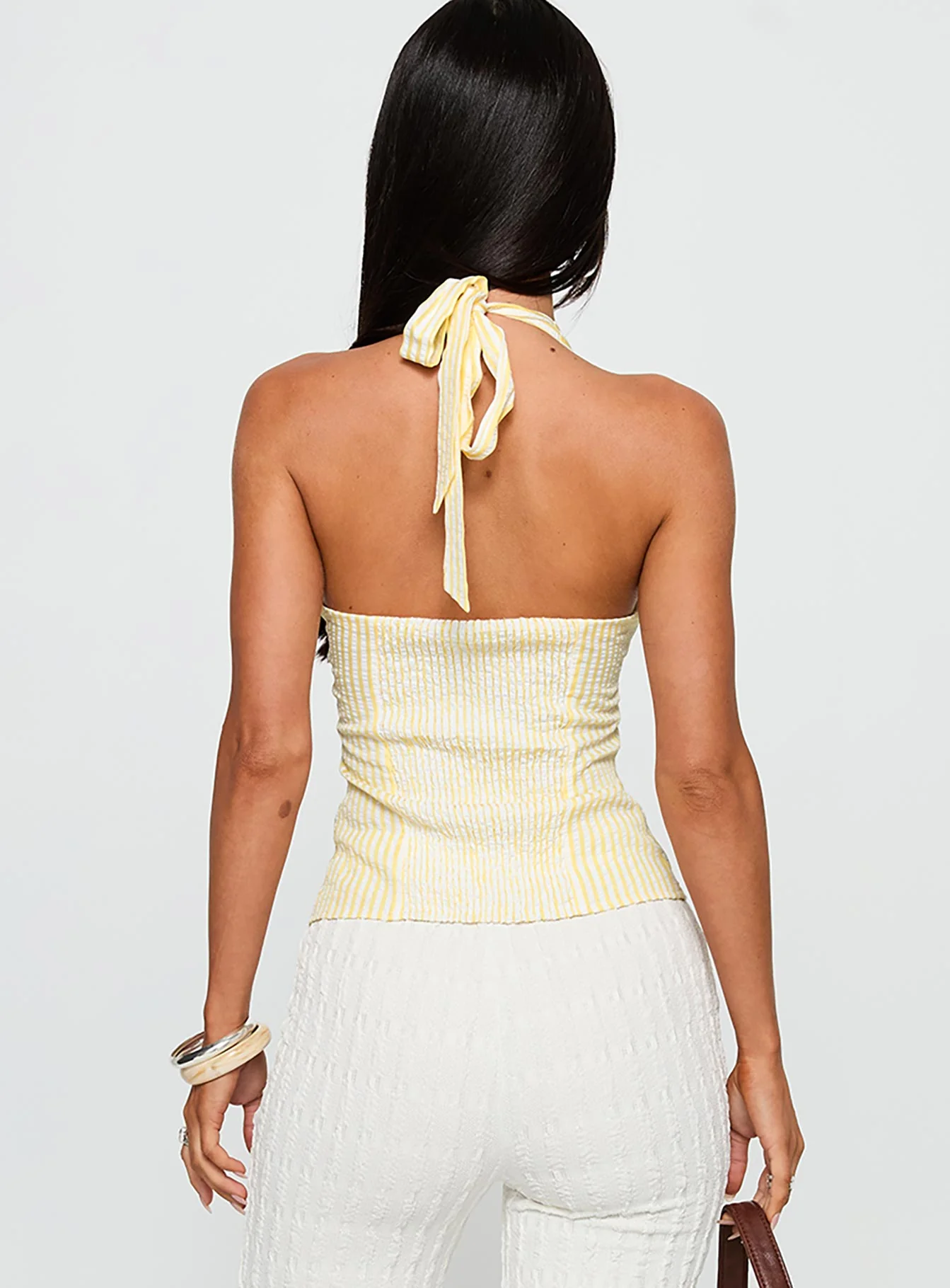 Old Friend Halter Top Yellow Stripe - Image 5