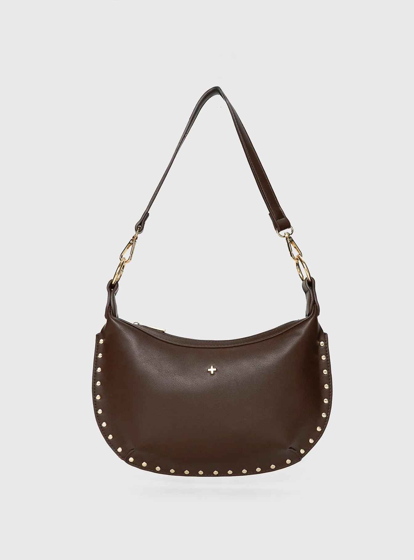 Oracle Studded Shoulder Bag Chocolate - Image 2