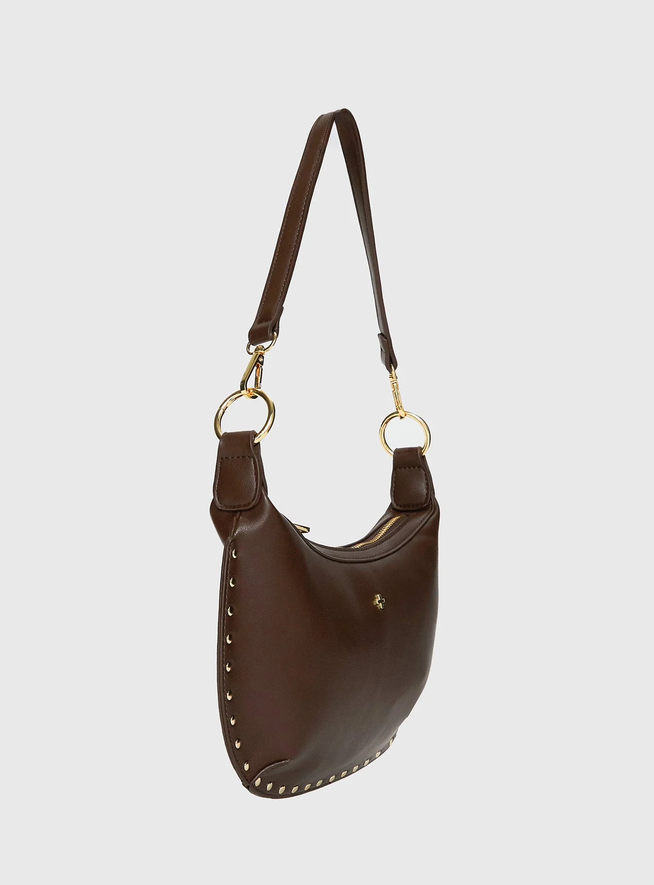 Oracle Studded Shoulder Bag Chocolate - Image 3