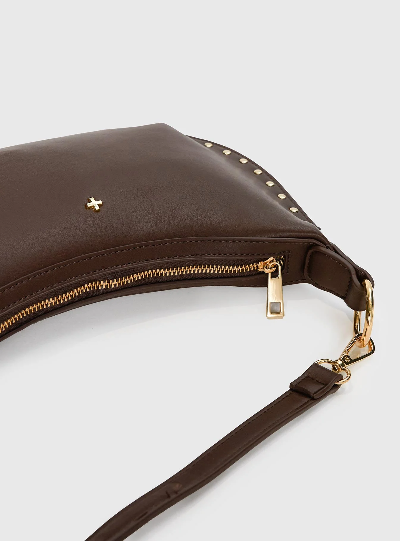 Oracle Studded Shoulder Bag Chocolate - Image 5