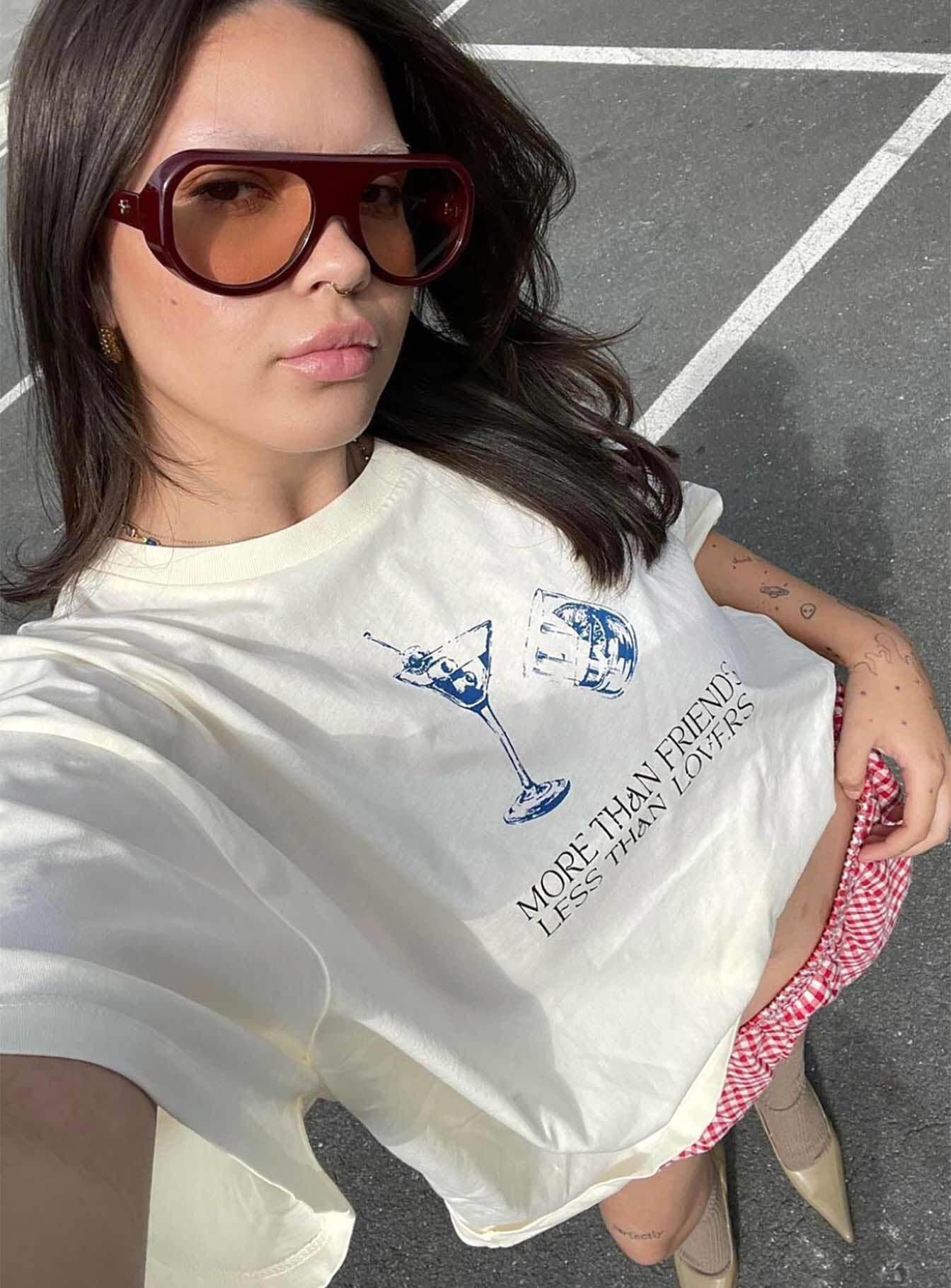 More Than Friends Oversized Tee Off White - Image 2