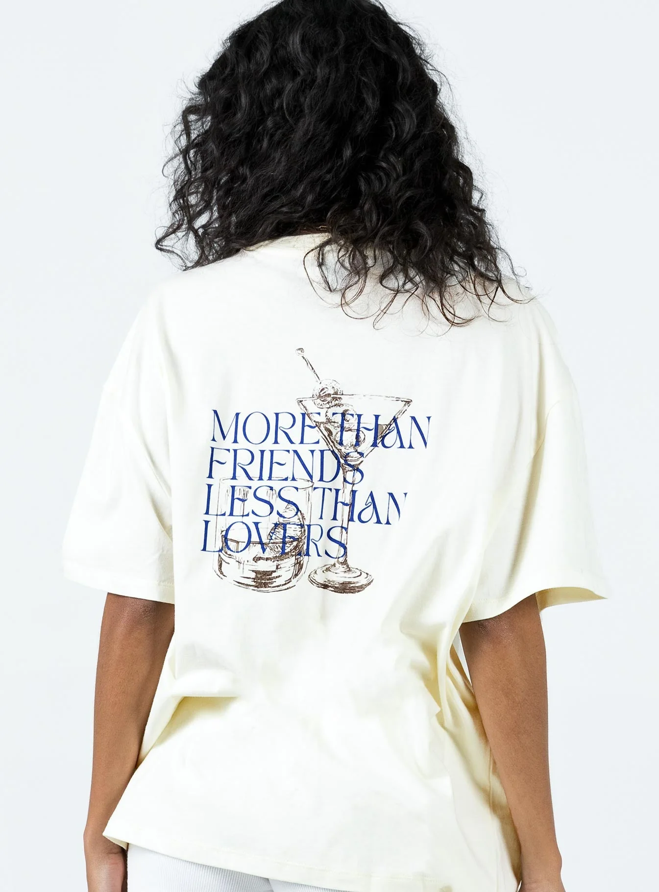 More Than Friends Oversized Tee Off White - Image 6
