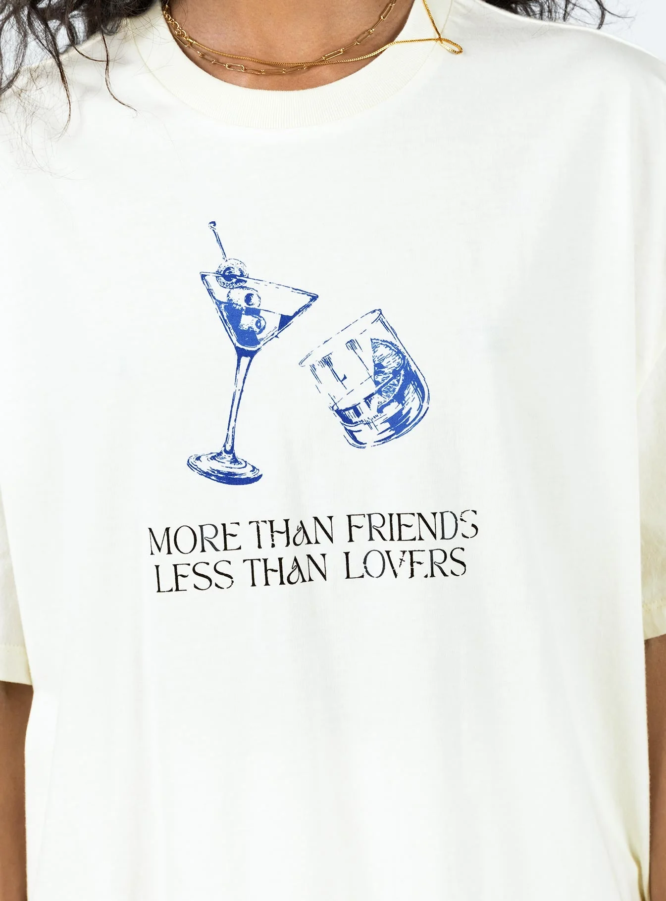 More Than Friends Oversized Tee Off White - Image 7