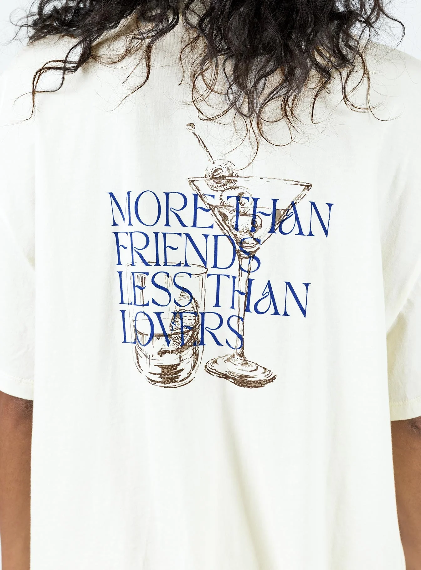 More Than Friends Oversized Tee Off White - Image 8