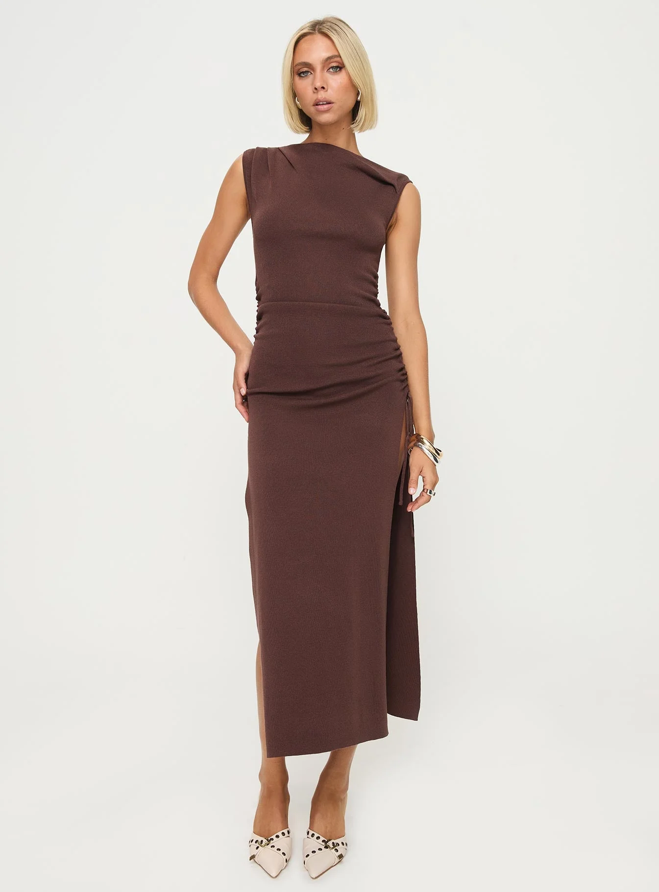 Original Sin Dress Midi Dress Chocolate - Image 3