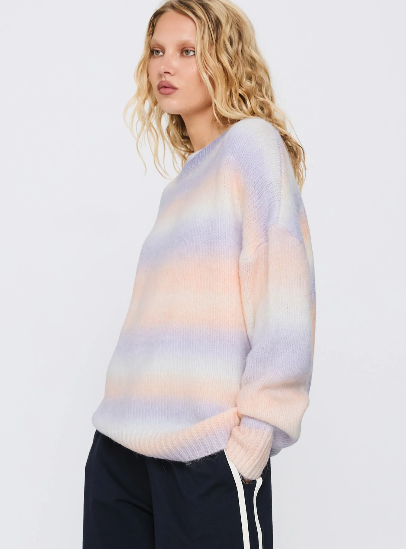 Orliana Ombre Knit Sweater Purple Multi - Image 4