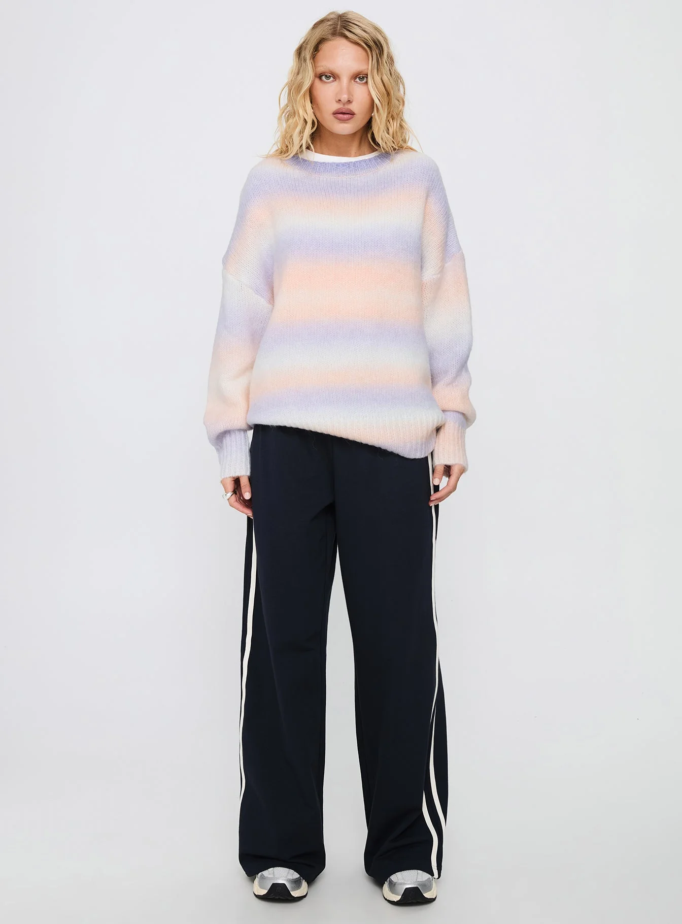 Orliana Ombre Knit Sweater Purple Multi - Image 7