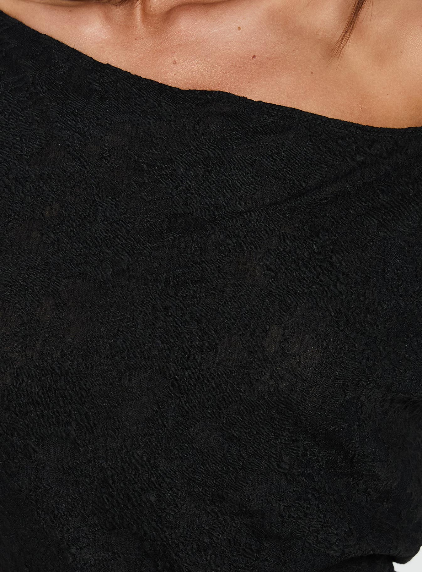 Orvielle Lace Off Shoulder Top Black - Image 6
