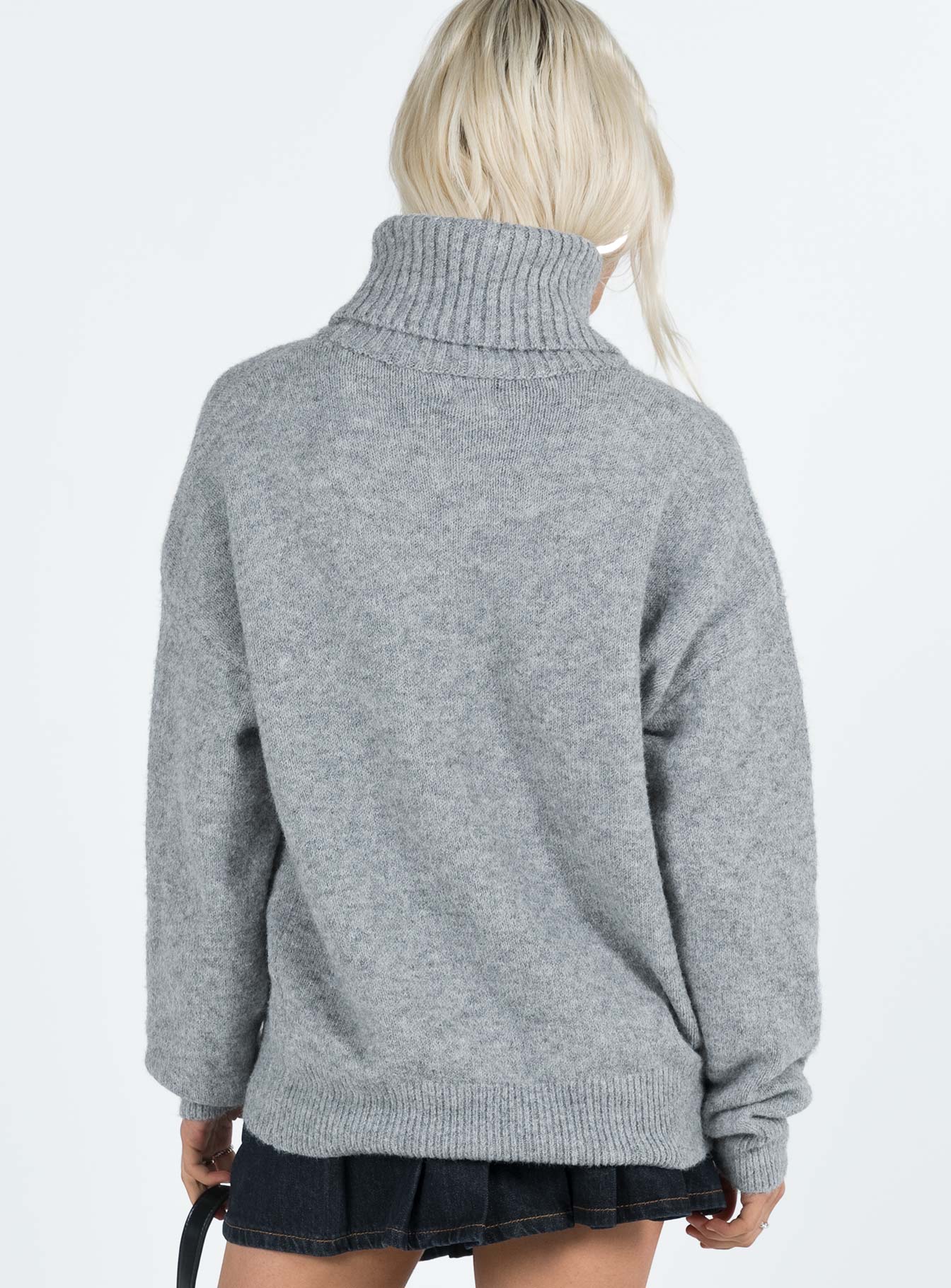 Oswin Turtleneck Sweater Grey - Image 6