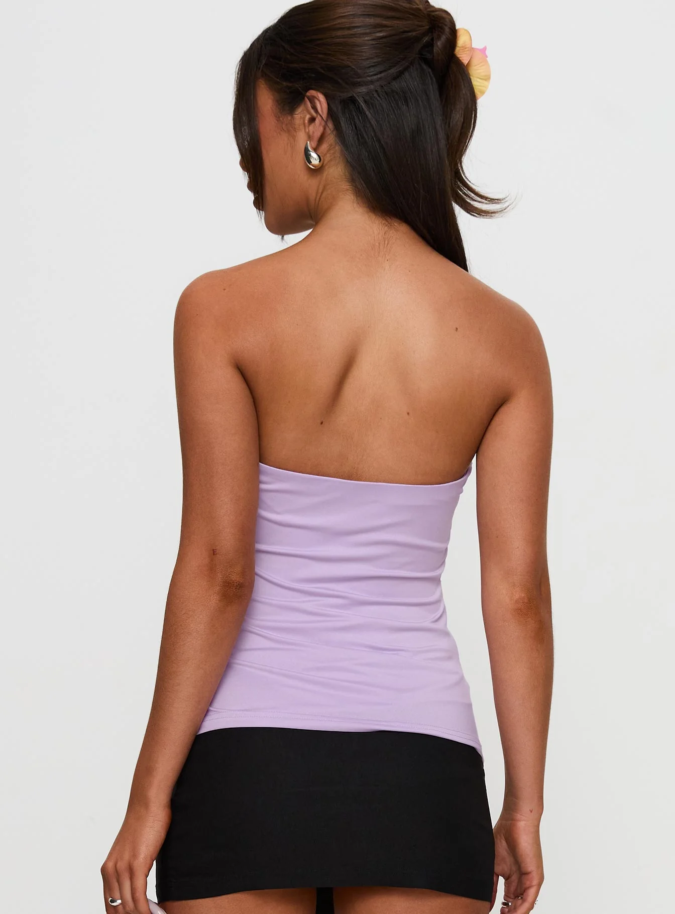 Out Of Line Strapless Hardware Detail Top Purple - Image 5