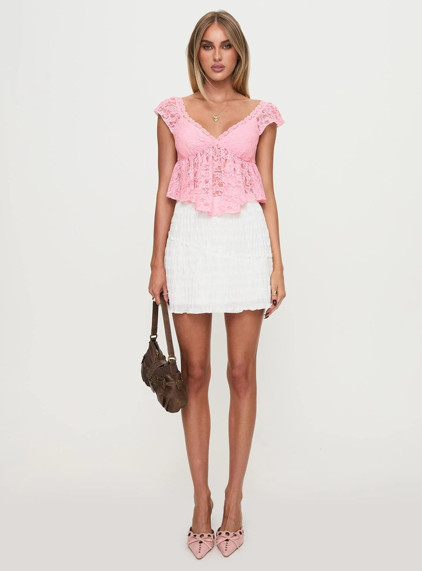 Out Of Sight Mini Skirt White - Image 7