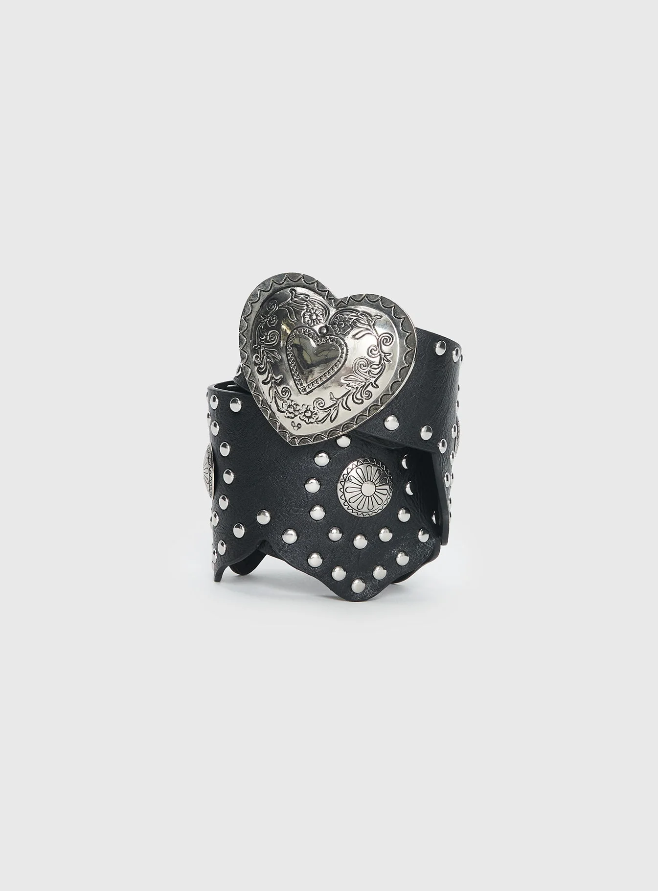 Outta Town Heart Buckle Belt Black / Silver - Image 2