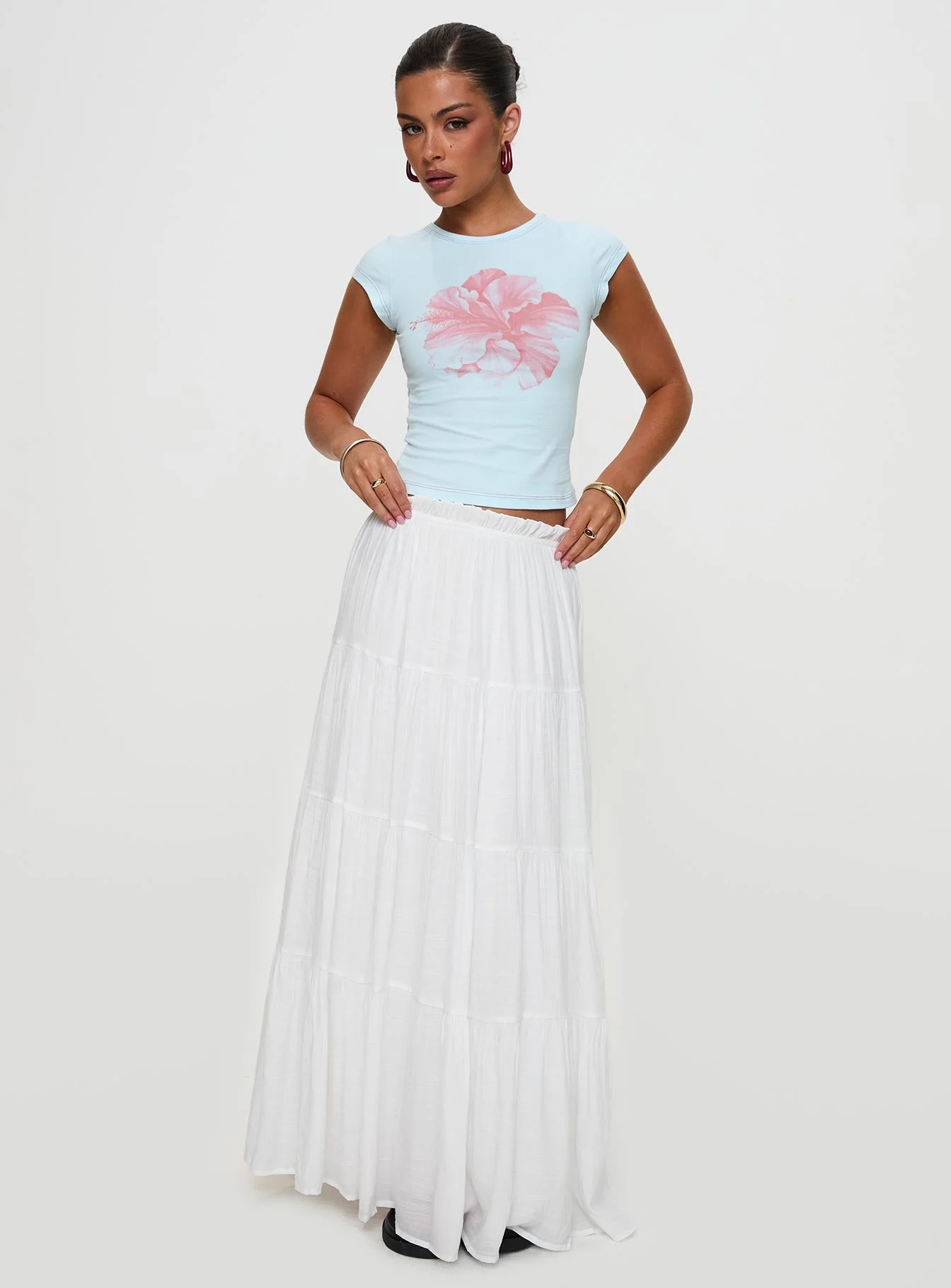 Owenz Hibiscus Baby Tee Blue - Image 8