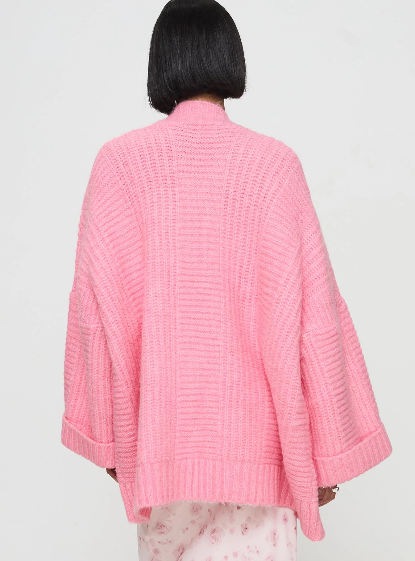 Paisleigh Cable Knit Cardigan Pink - Image 5