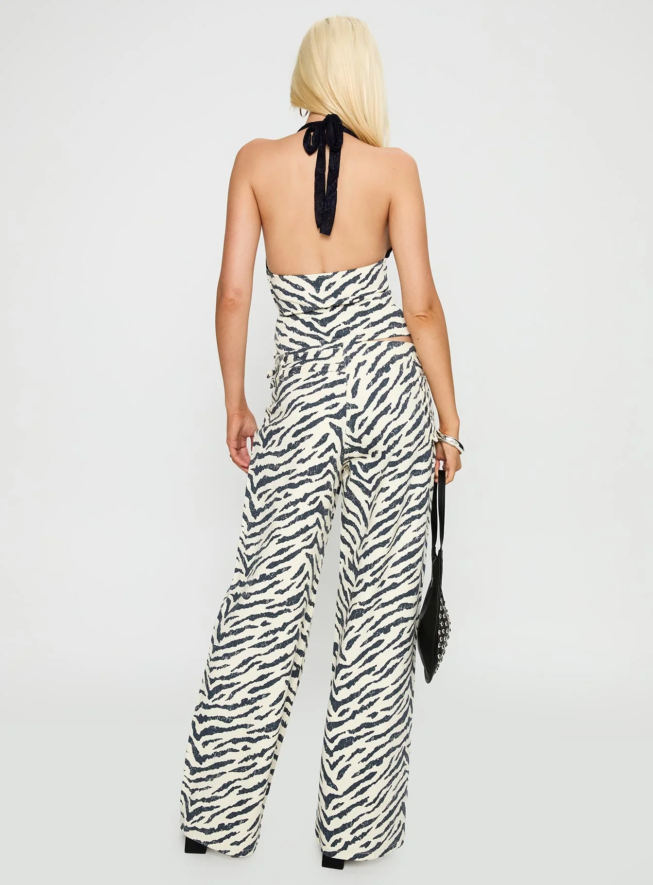 Paltrow Mid Rise Wide Leg Cargo Jeans Zebra - Image 5