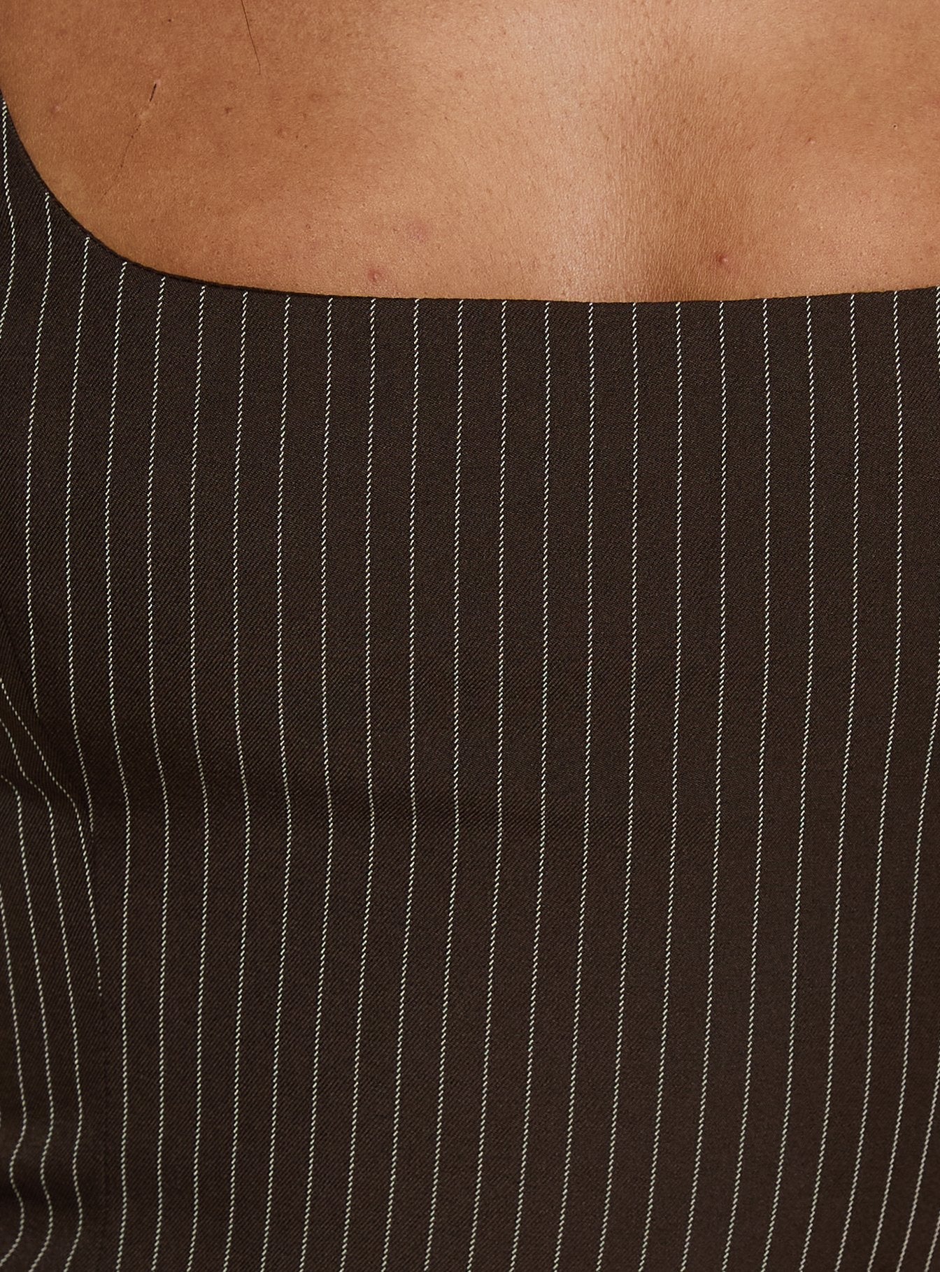Party Invitations Tailored Top Brown Pinstripe - Image 6