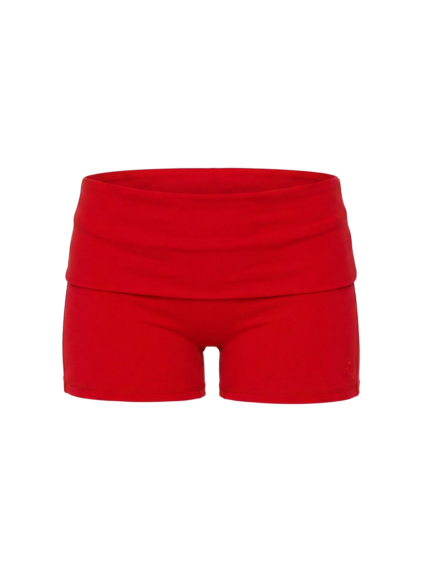 Peak Foldover Micro Shorts Red - Image 12