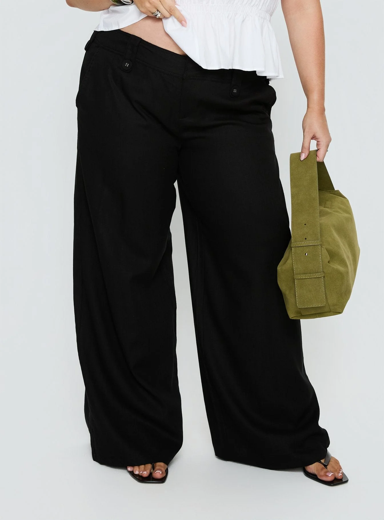 Pedra Wide Leg Pant Black Curve - Image 2