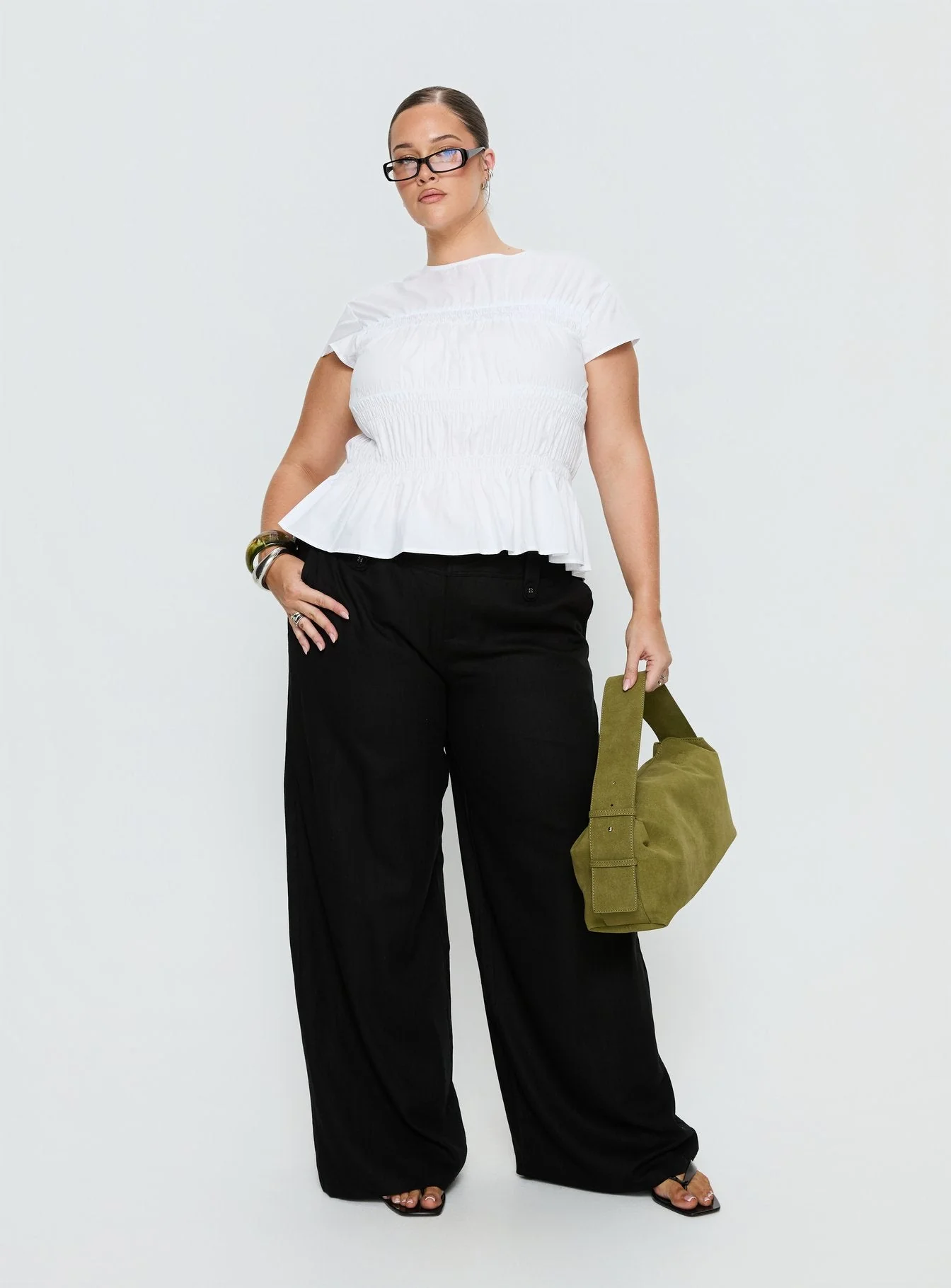 Pedra Wide Leg Pant Black Curve - Image 3
