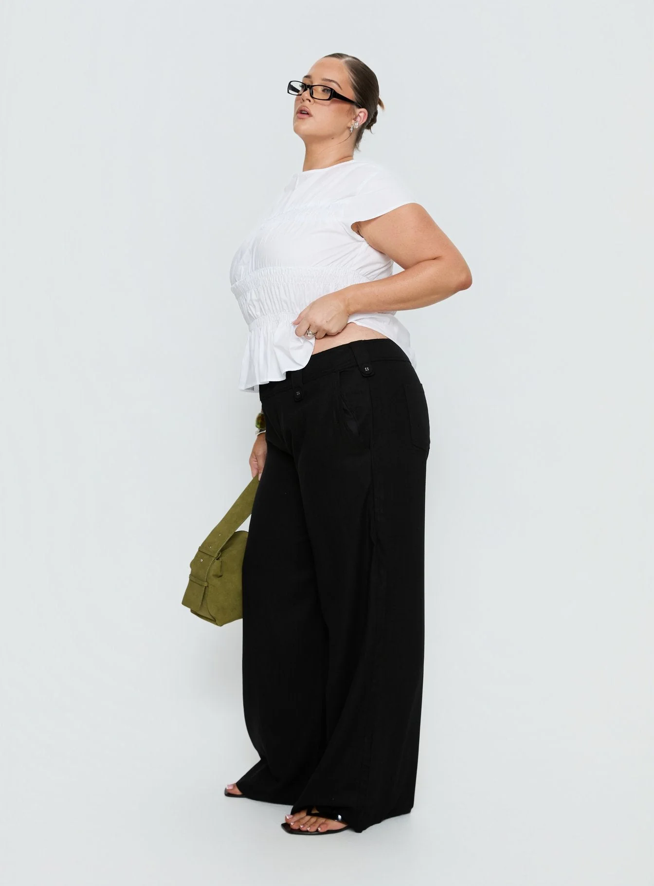 Pedra Wide Leg Pant Black Curve - Image 4