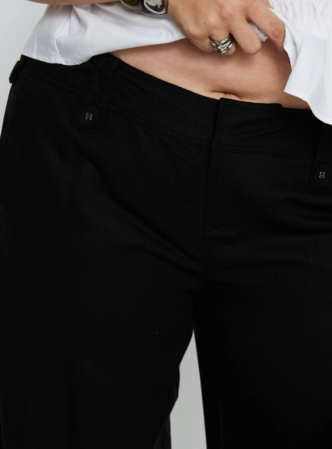 Pedra Wide Leg Pant Black Curve - Image 6