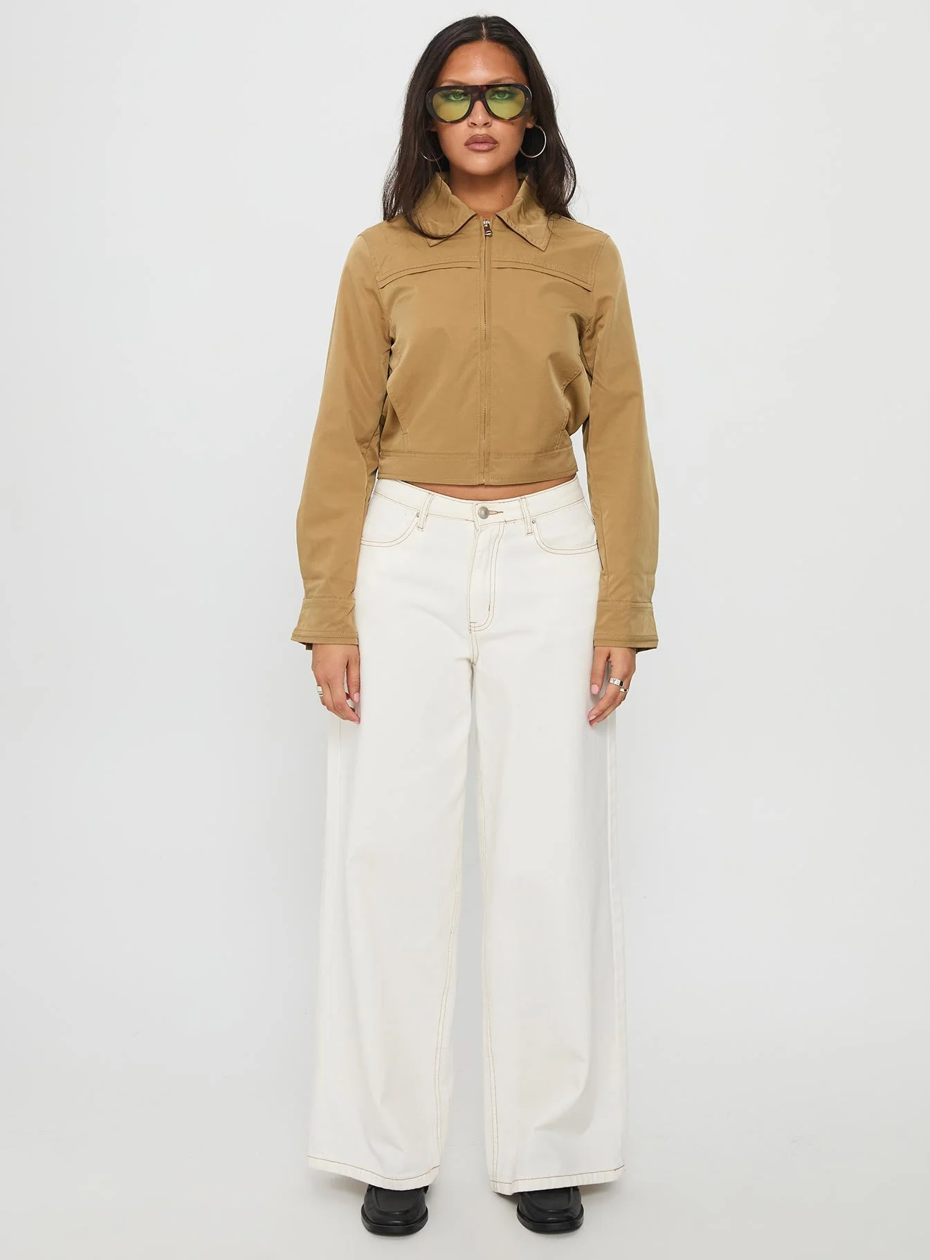Perfection Cropped Jacket Mustard - Image 6