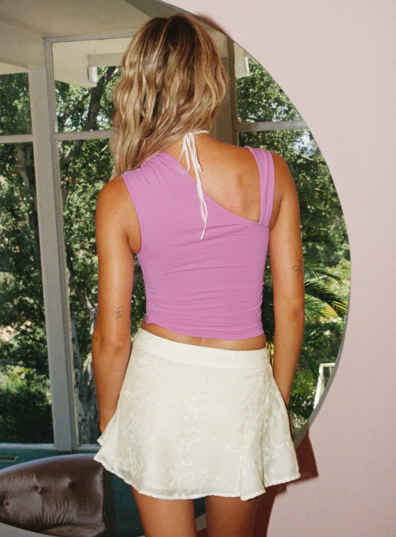 Perilla Mini Skirt Cream - Image 11