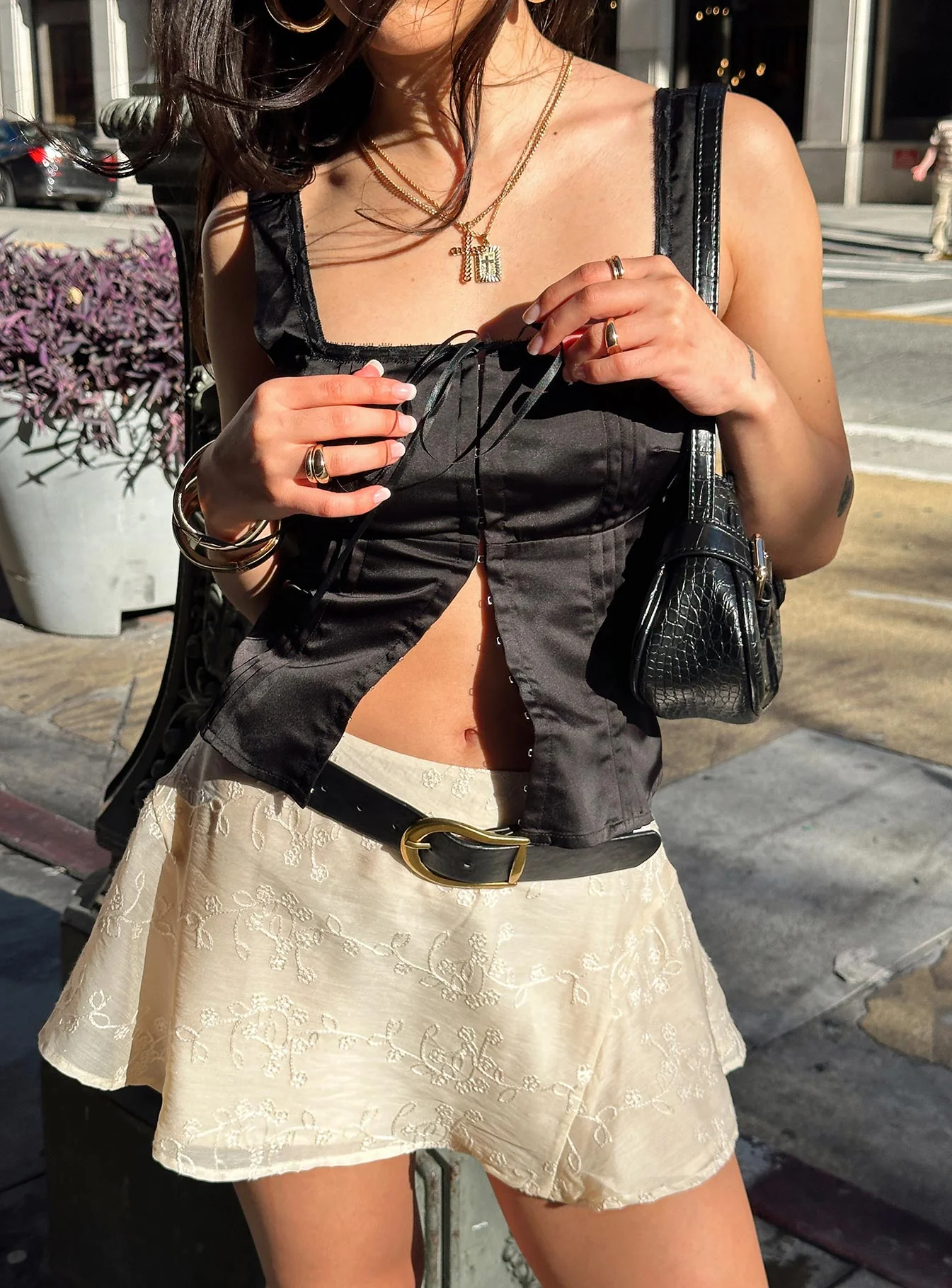 Perilla Mini Skirt Cream - Image 9