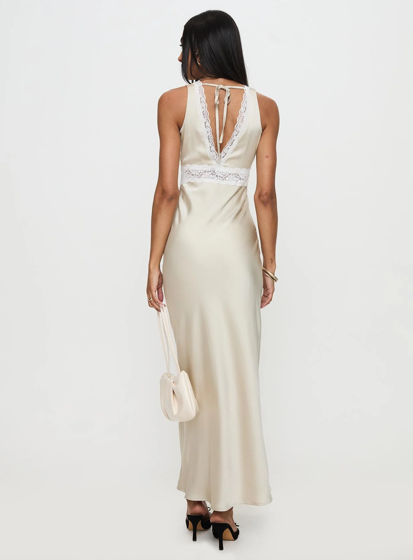 Persefonie Lace Maxi Dress Champagne - Image 5