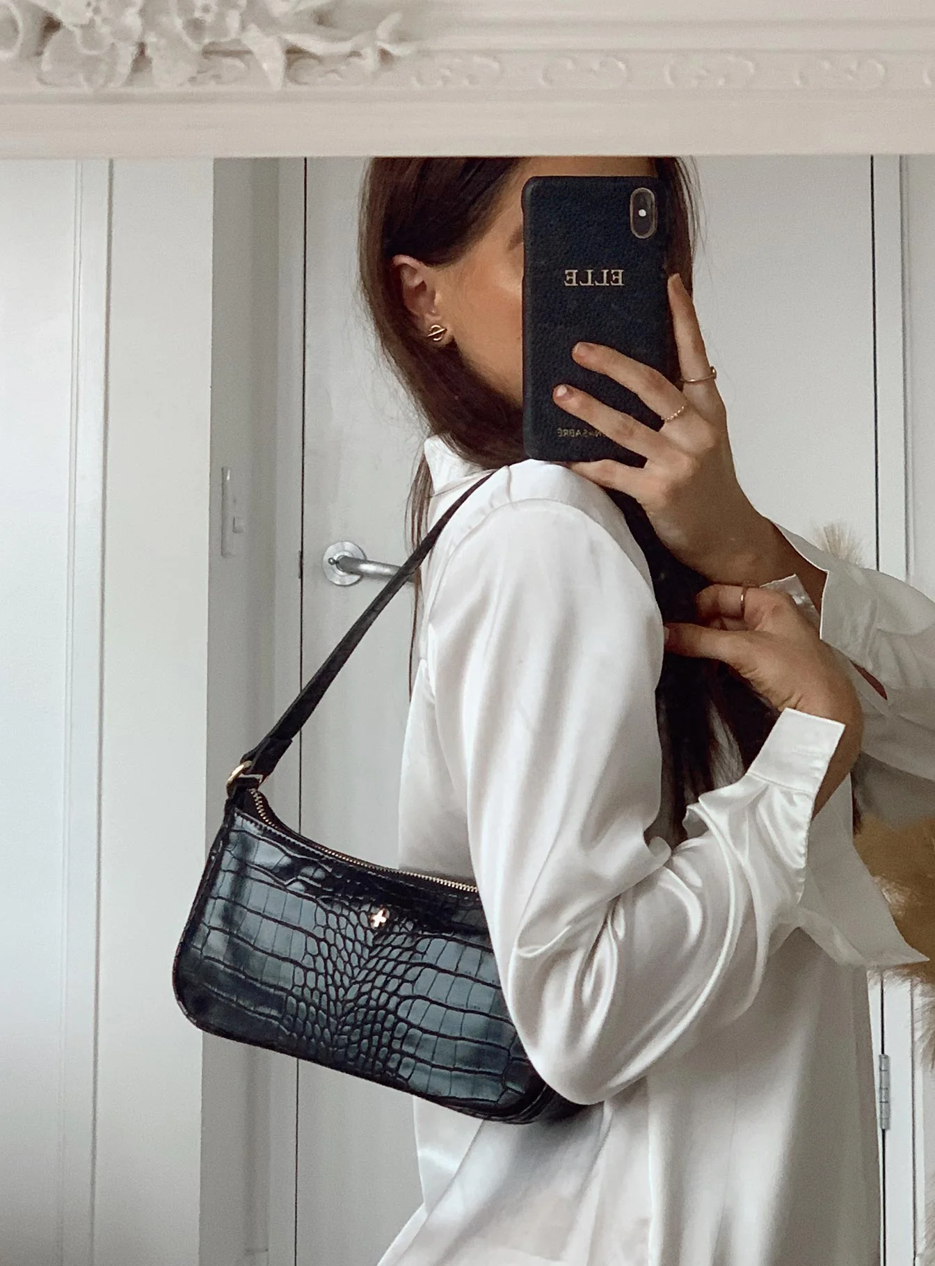 Peta & Jain Piper Bag Black Croc - Image 7