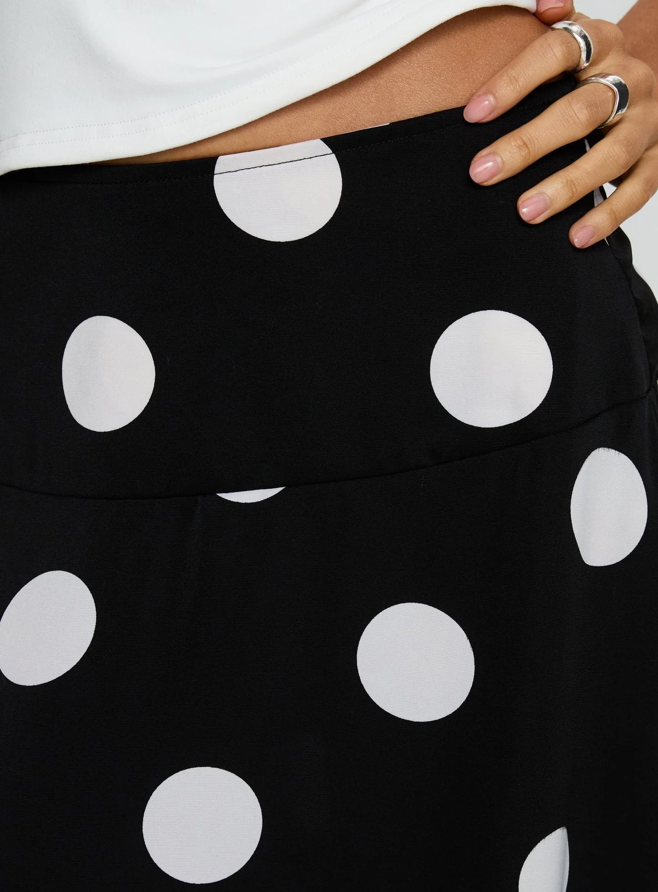 Picture It Midi Skirt Black Polka Dot - Image 6