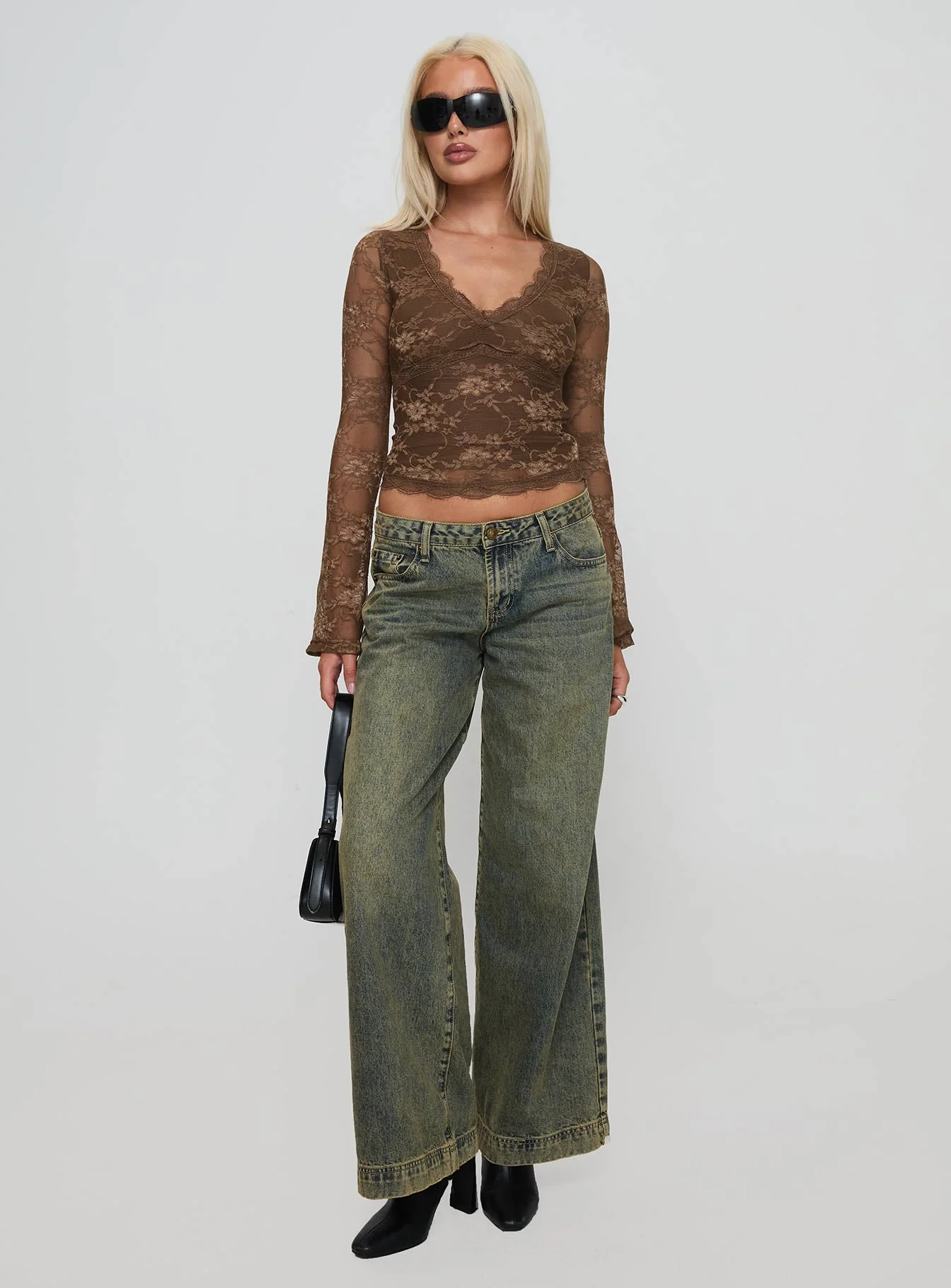 Pitter Long Sleeve Top Brown - Image 3